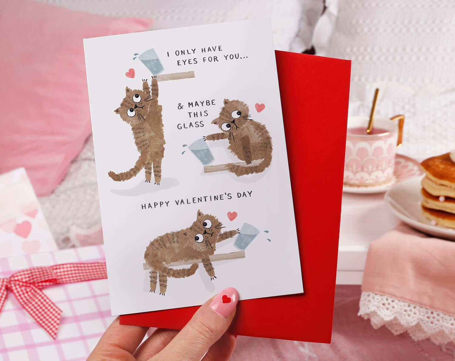 Eyes For You Cat Valentine Card. Greeting & Note Cards designed by Making Meadows