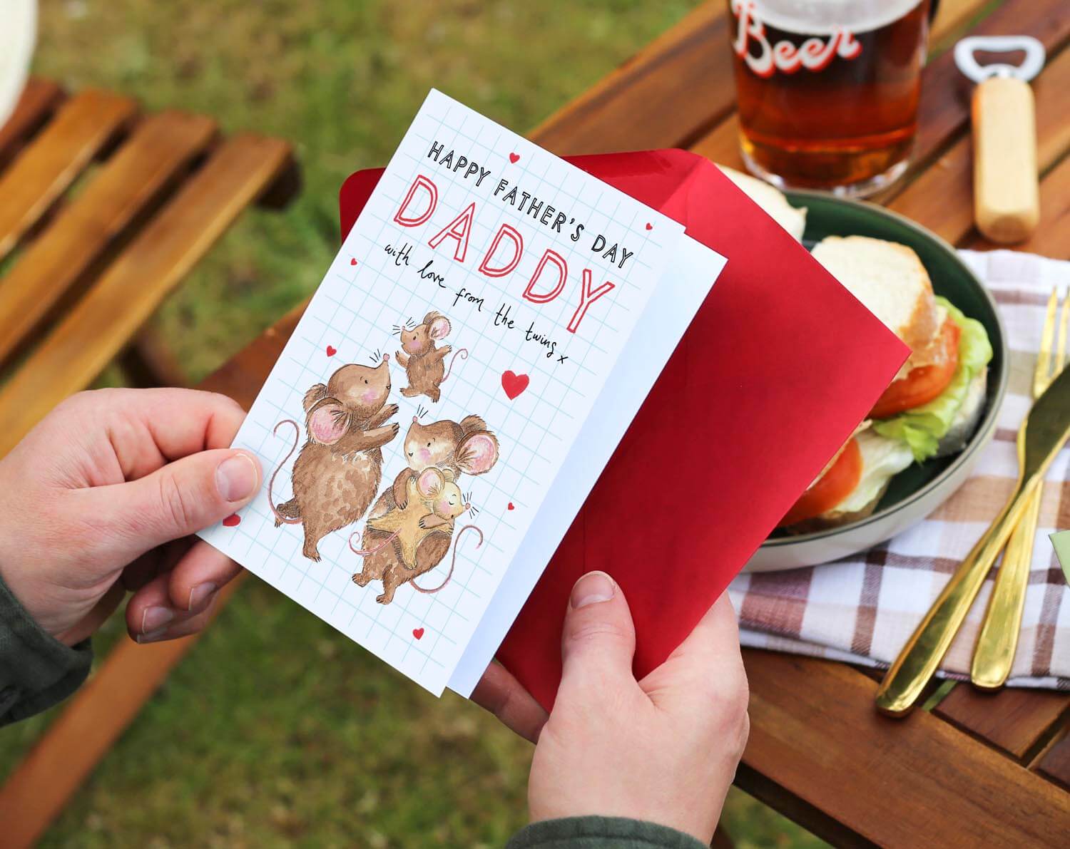 Father's Day Card From The Twins. Greeting & Note Cards designed by Making Meadows