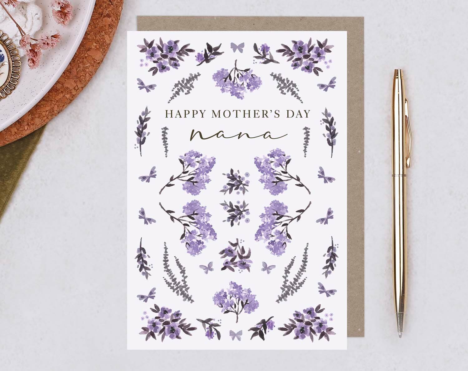 Floral Happy Mother's Day Nana Card. Greeting & Note Cards designed by Making Meadows