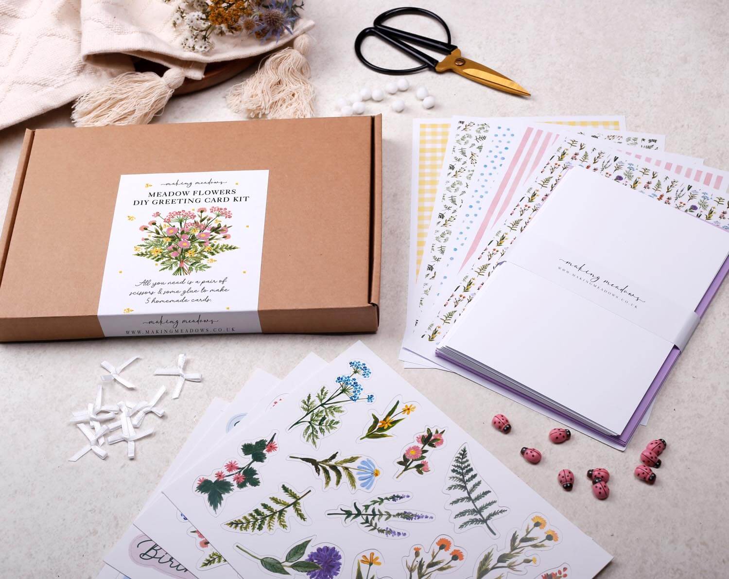 Floral Make Your Own Greeting Card Kit. Craft Kits designed by Making Meadows