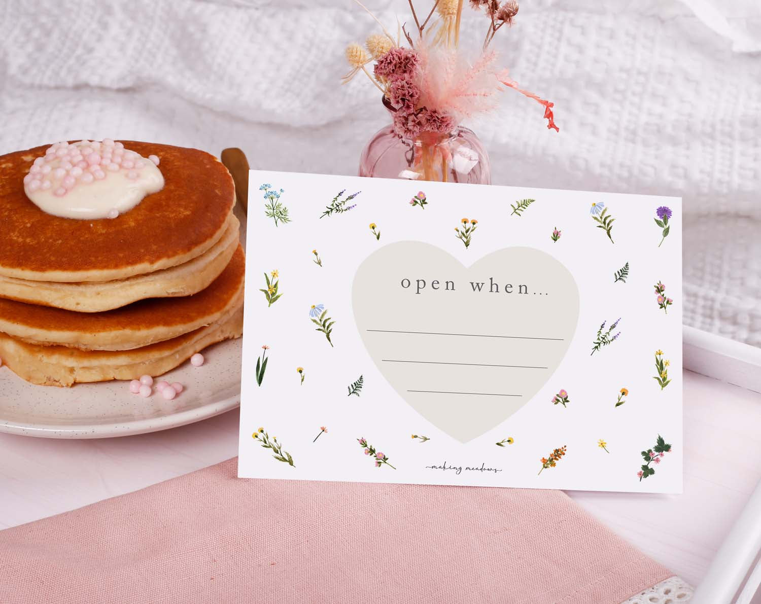 Floral Open When Envelopes. Stationery designed by Making Meadows