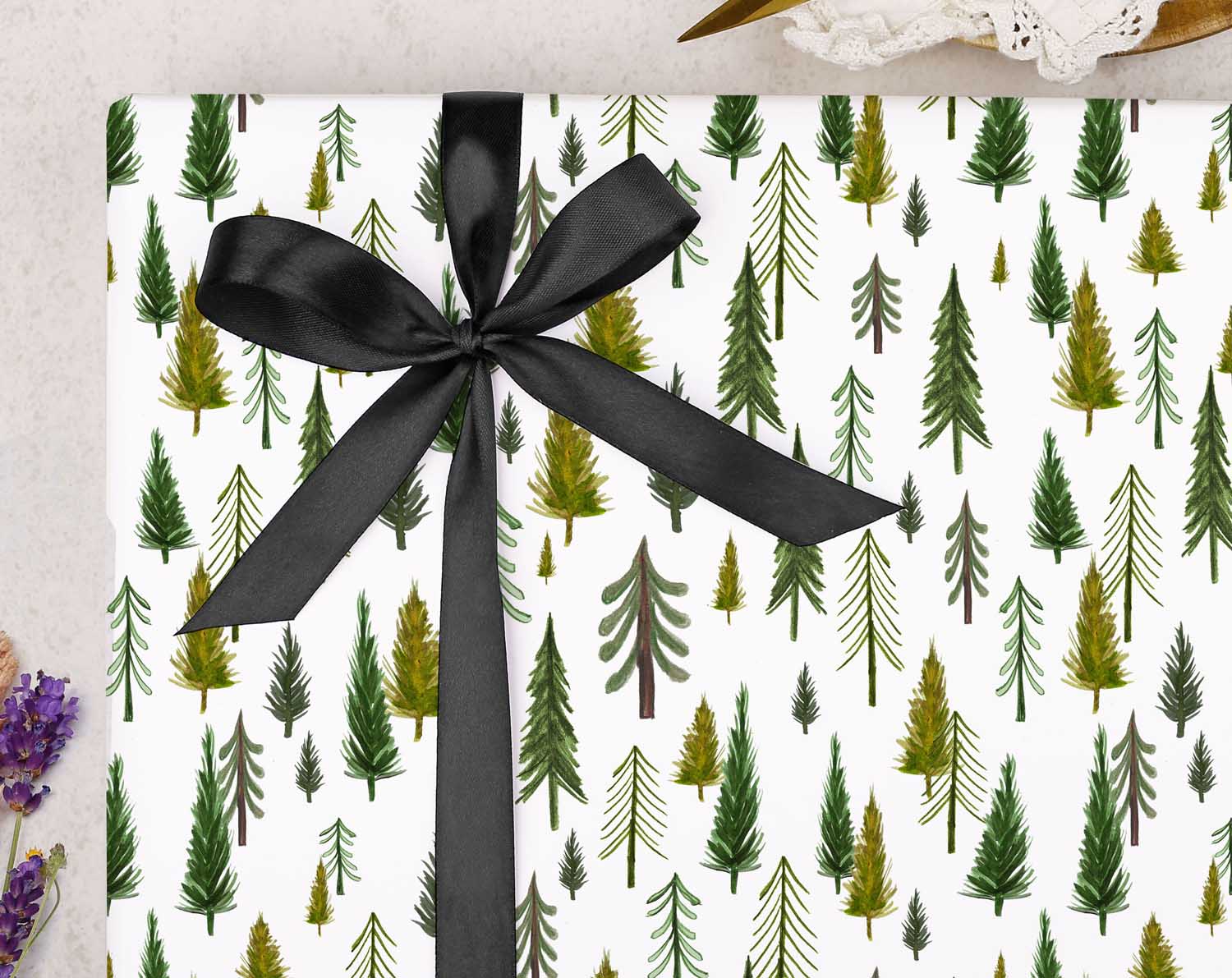 Forest Christmas Wrapping Paper. Wrapping Paper designed by Making Meadows
