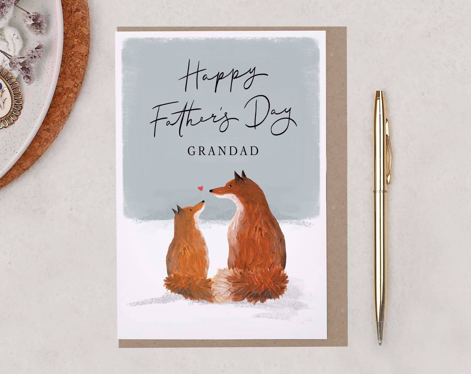 Fox Father's Day Card For Grandad. Greeting & Note Cards designed by Making Meadows