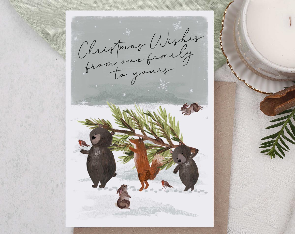From Our Family To Yours Christmas Card. Greeting & Note Cards designed by Making Meadows