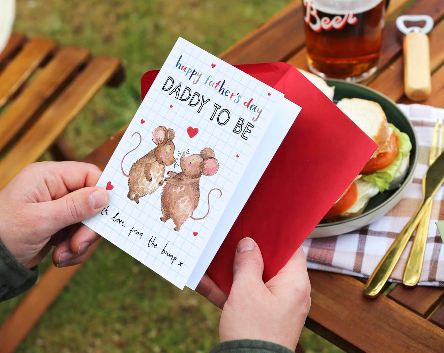 From The Bump Father's Day Card For Daddy To Be. Greeting & Note Cards designed by Making Meadows