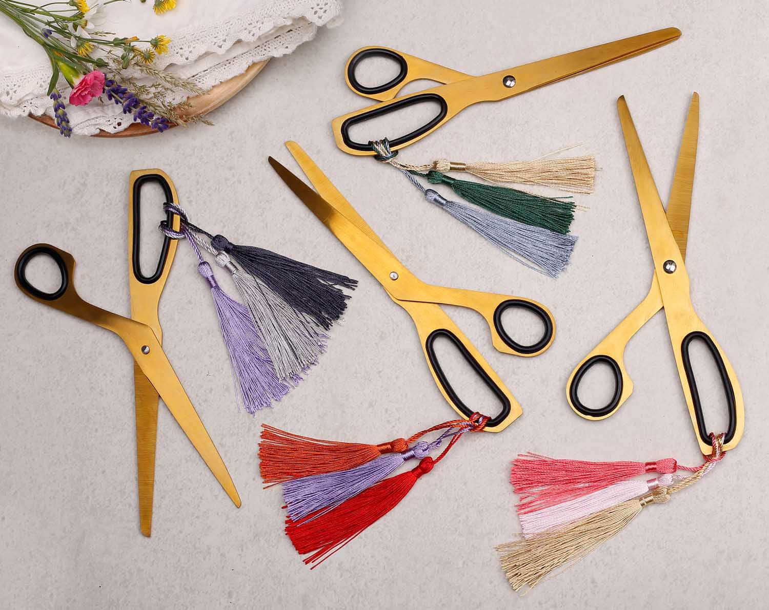 Gold Scissors With Tassels. Craft & Office Scissors designed by Making Meadows