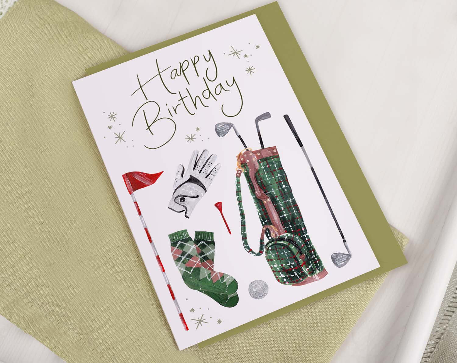Golf Birthday Card. Greeting & Note Cards designed by Making Meadows