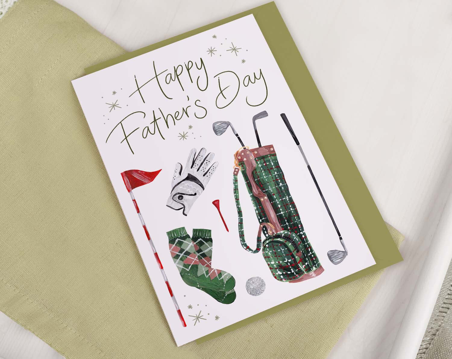 Golf Father's Day Card. Greeting & Note Cards designed by Making Meadows