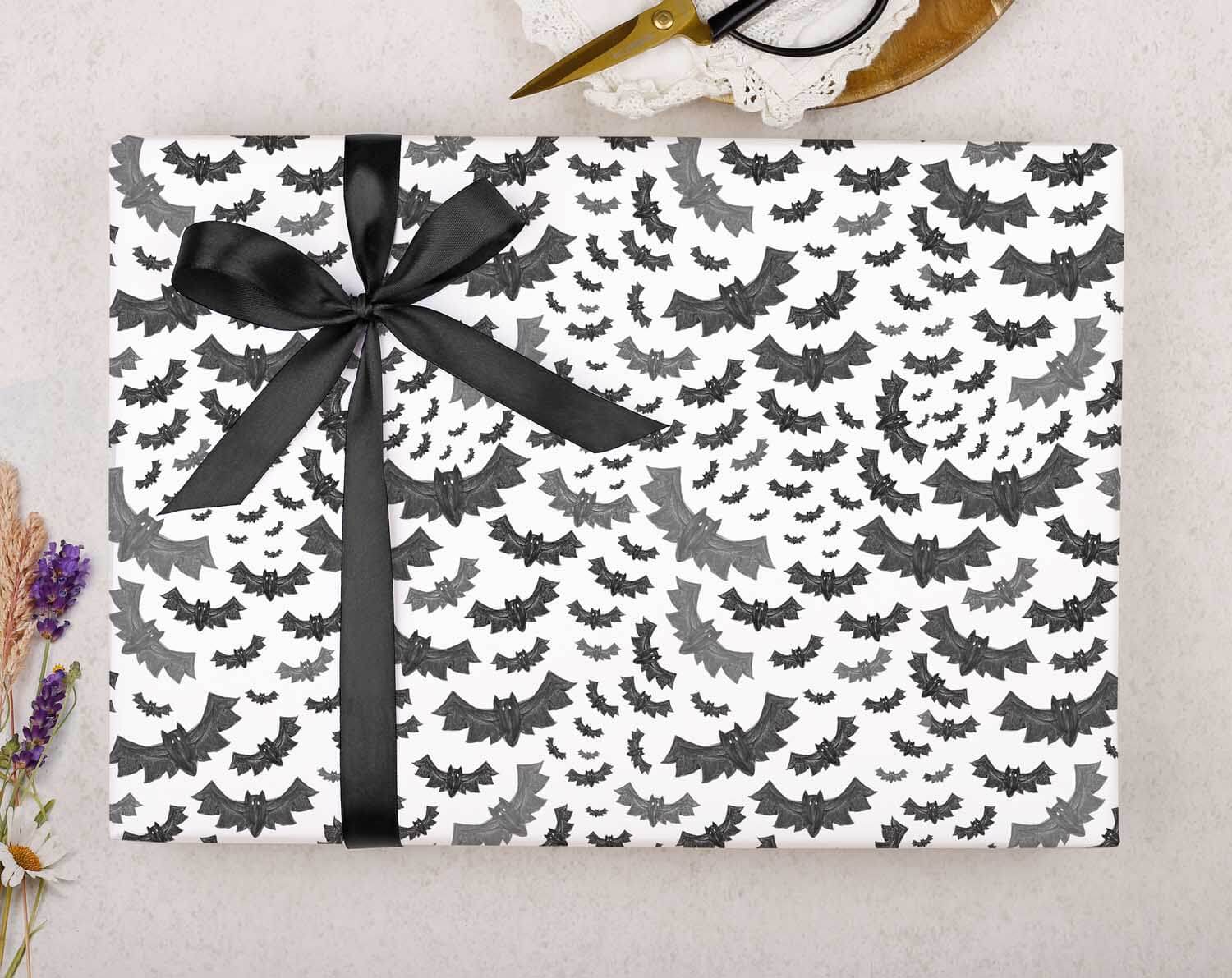 Halloween Bat Wrapping Paper. Wrapping Paper designed by Making Meadows