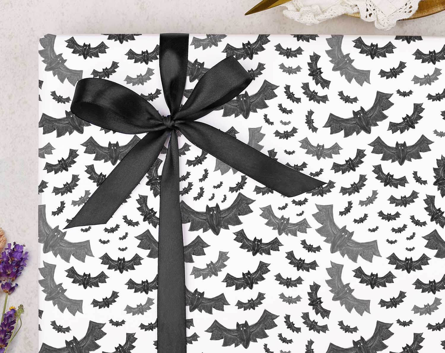 Halloween Bat Wrapping Paper. Wrapping Paper designed by Making Meadows