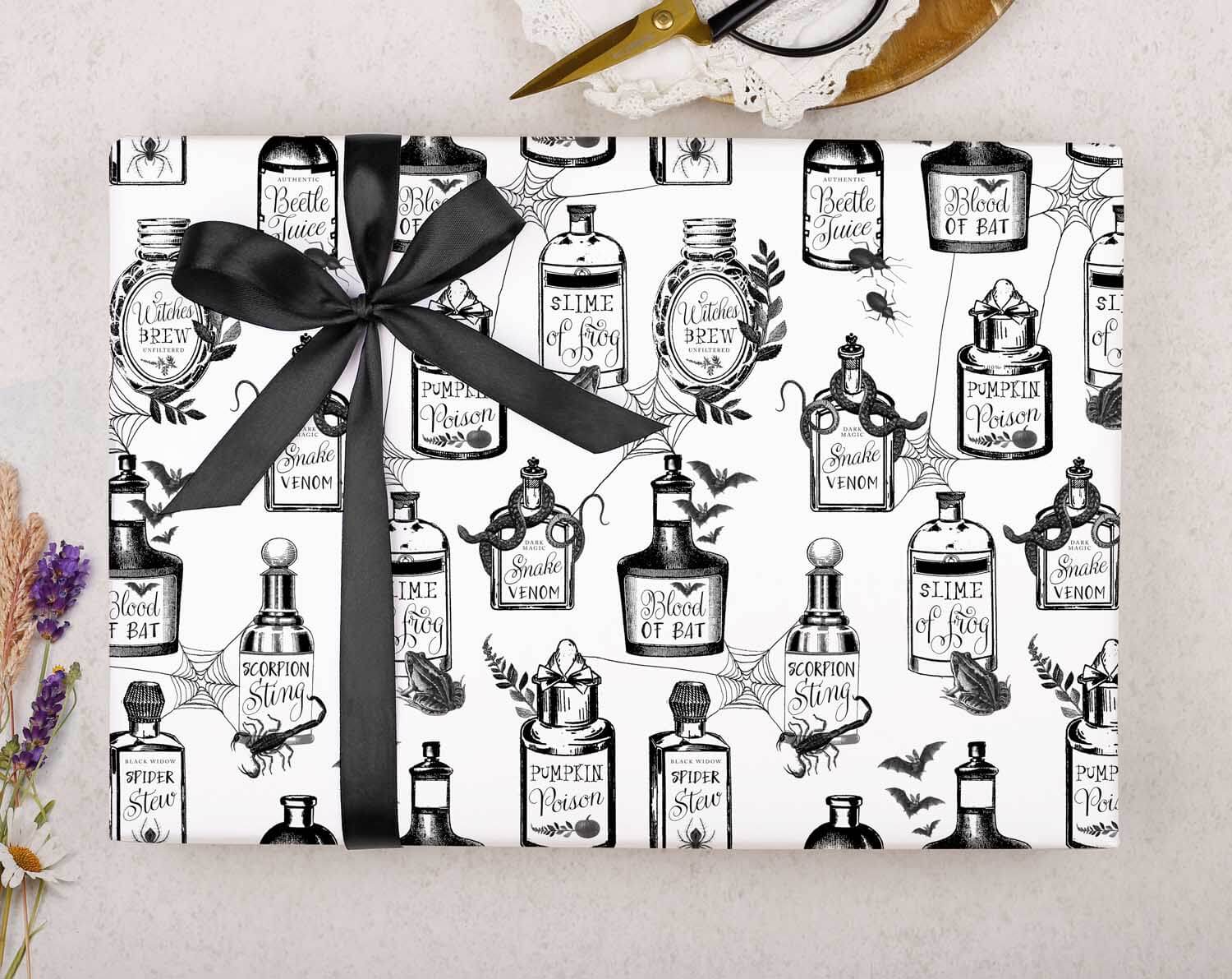 Halloween Witch Wrapping Paper. Wrapping Paper designed by Making Meadows