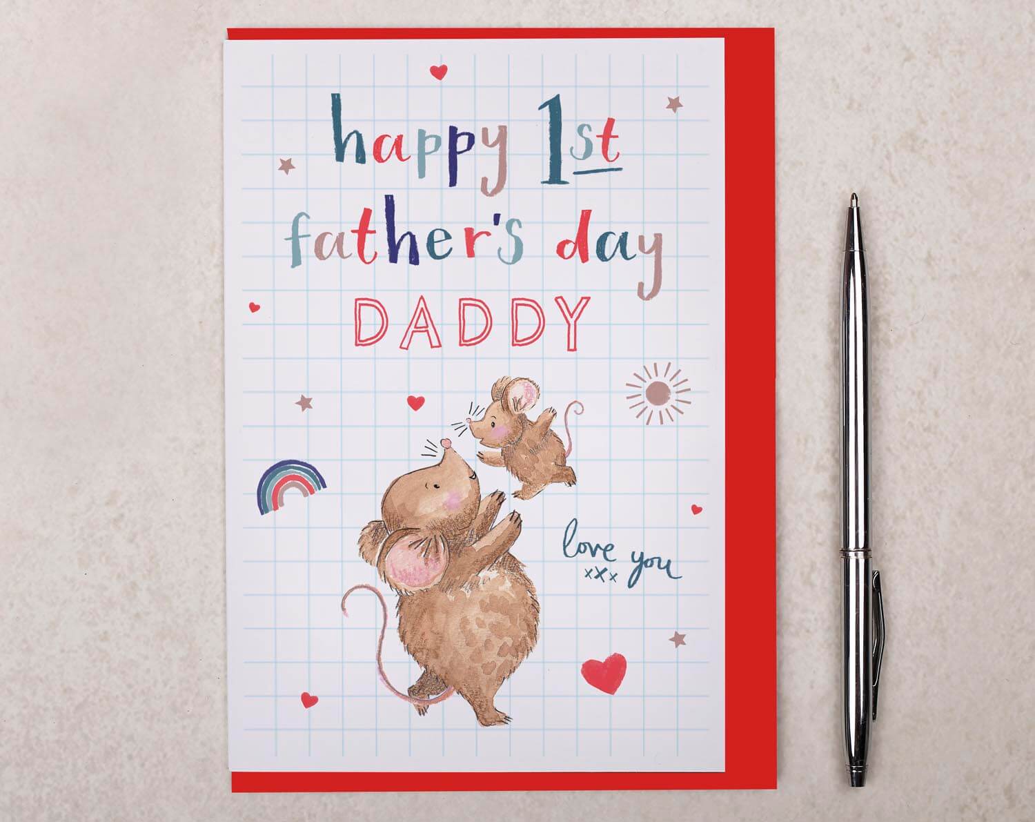 Happy 1st Father's Day Daddy Card. Greeting & Note Cards designed by Making Meadows
