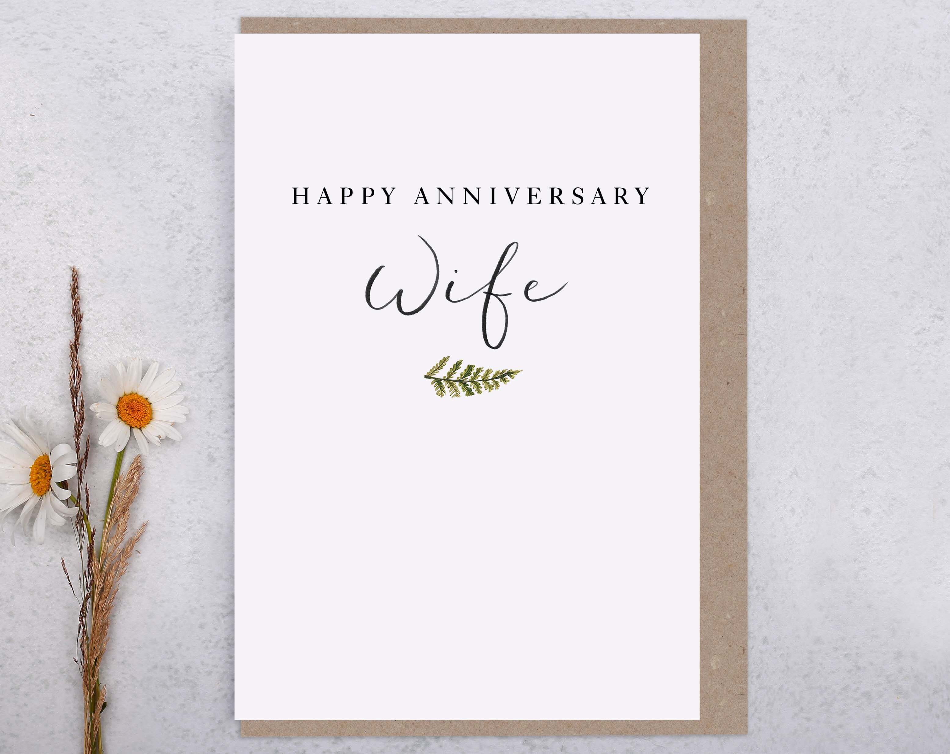 Happy Anniversary Wife Card. Greeting & Note Cards designed by Making Meadows