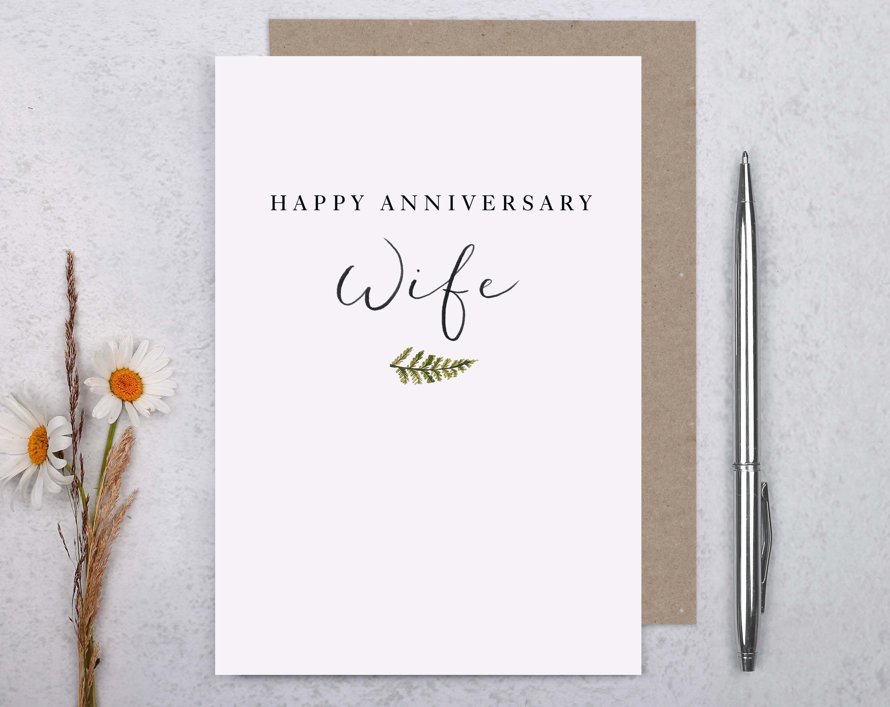 Happy Anniversary Wife Card. Greeting & Note Cards designed by Making Meadows