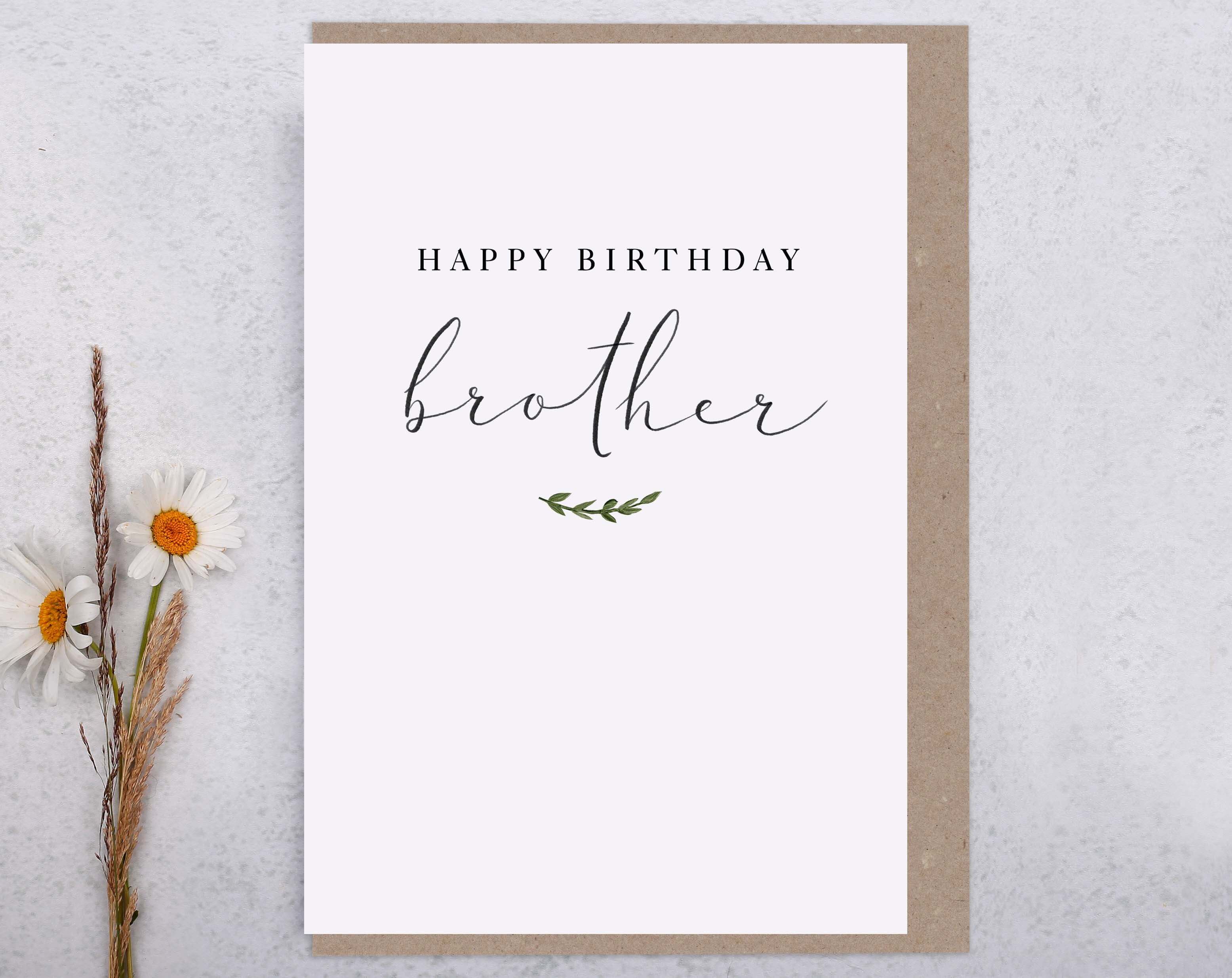 Happy Birthday Brother Card. Greeting & Note Cards designed by Making Meadows