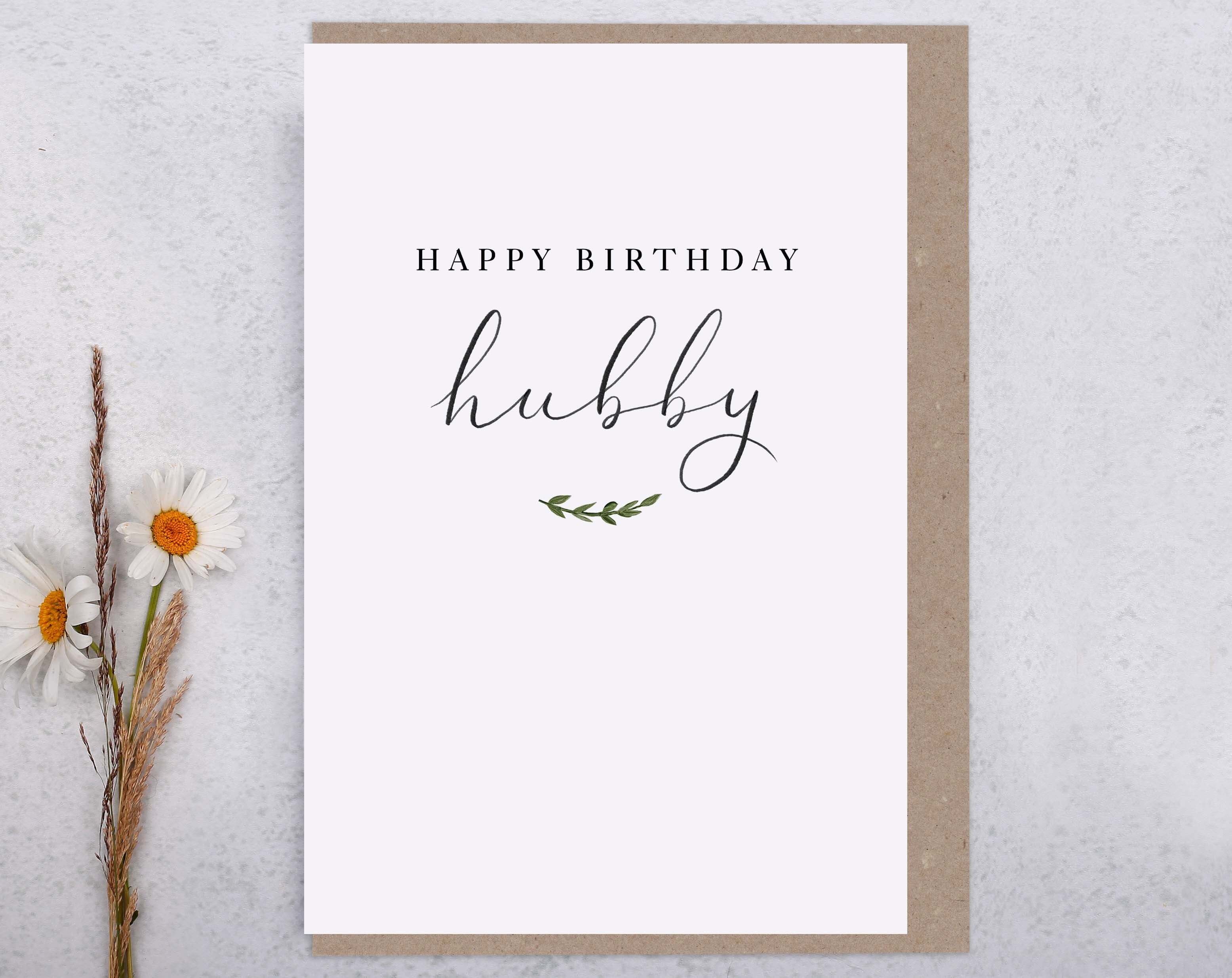 Happy Birthday Hubby Card. Greeting & Note Cards designed by Making Meadows