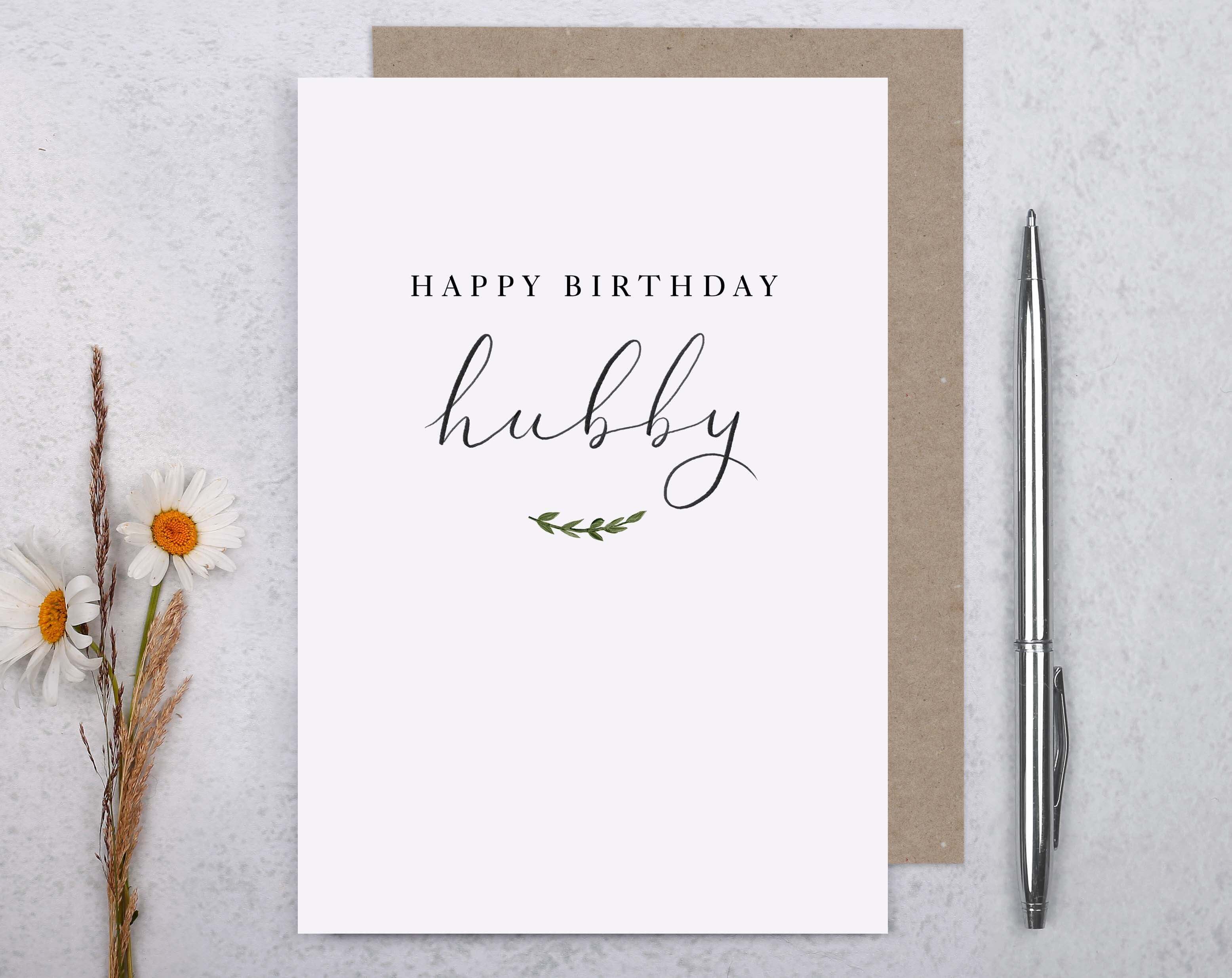 Happy Birthday Hubby Card. Greeting & Note Cards designed by Making Meadows