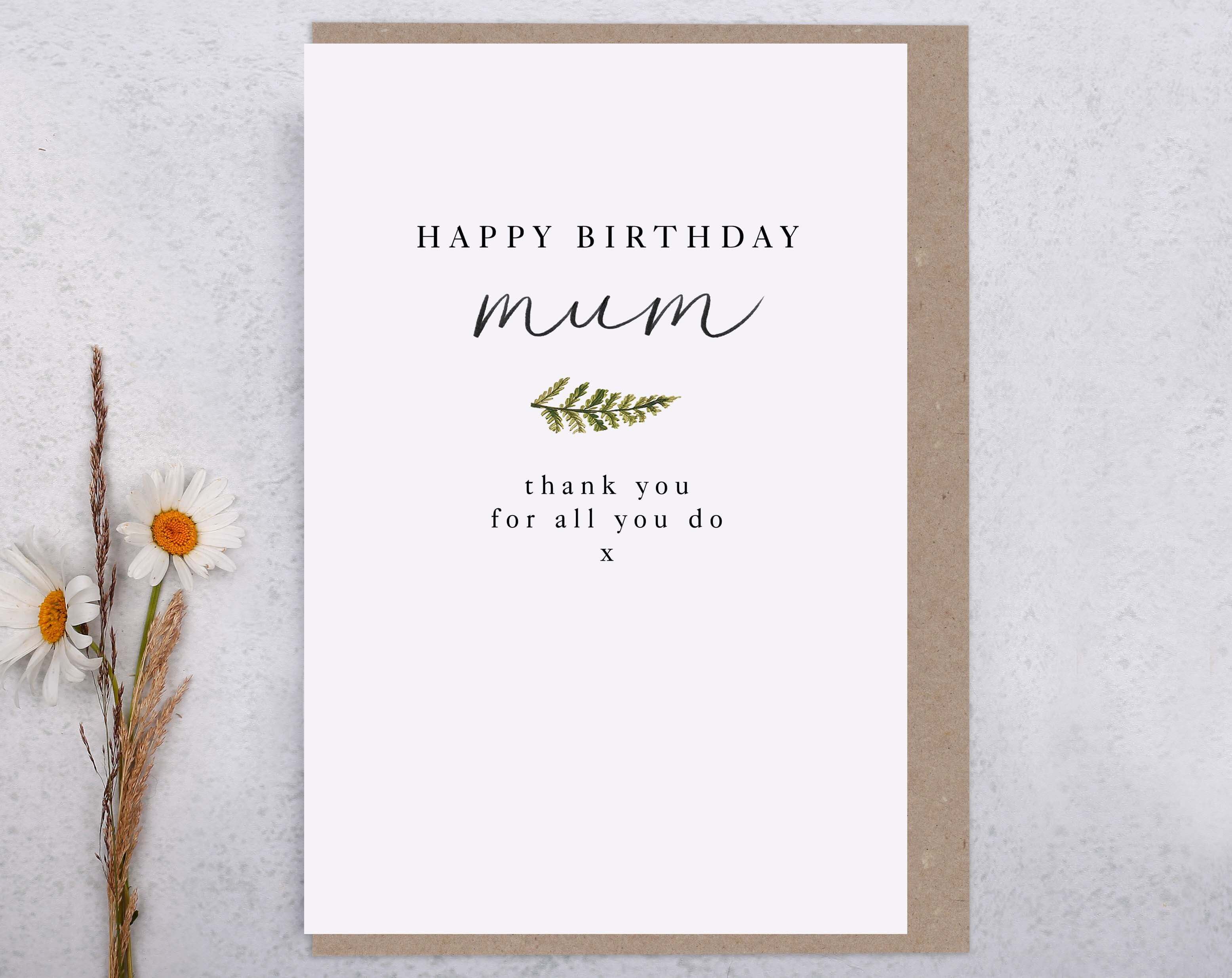 Happy Birthday Mum Card. Greeting & Note Cards designed by Making Meadows