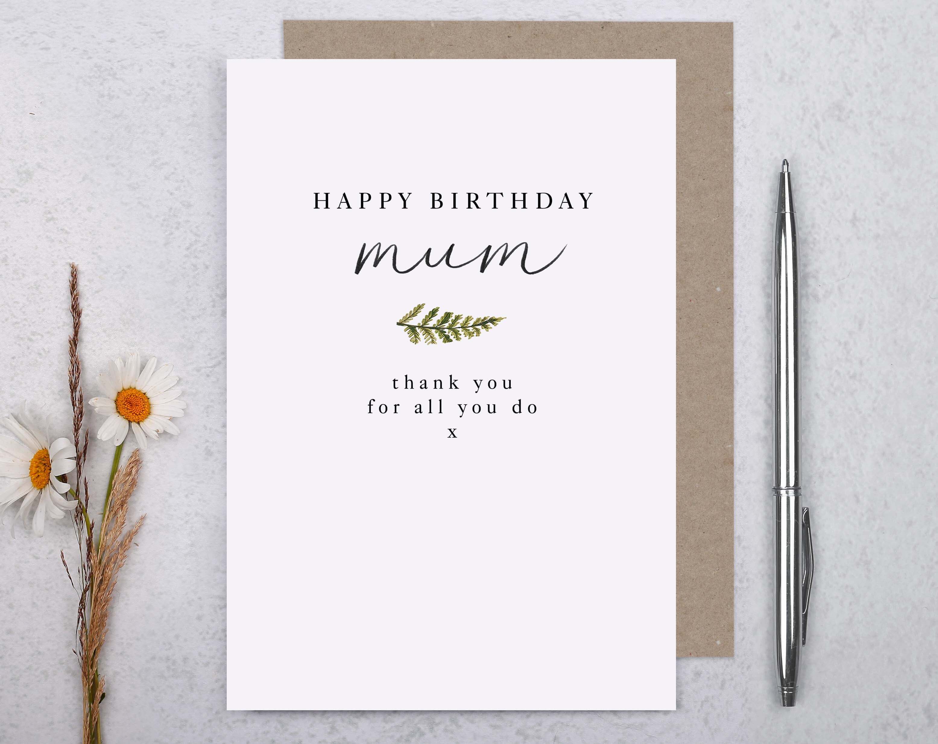 Happy Birthday Mum Card. Greeting & Note Cards designed by Making Meadows