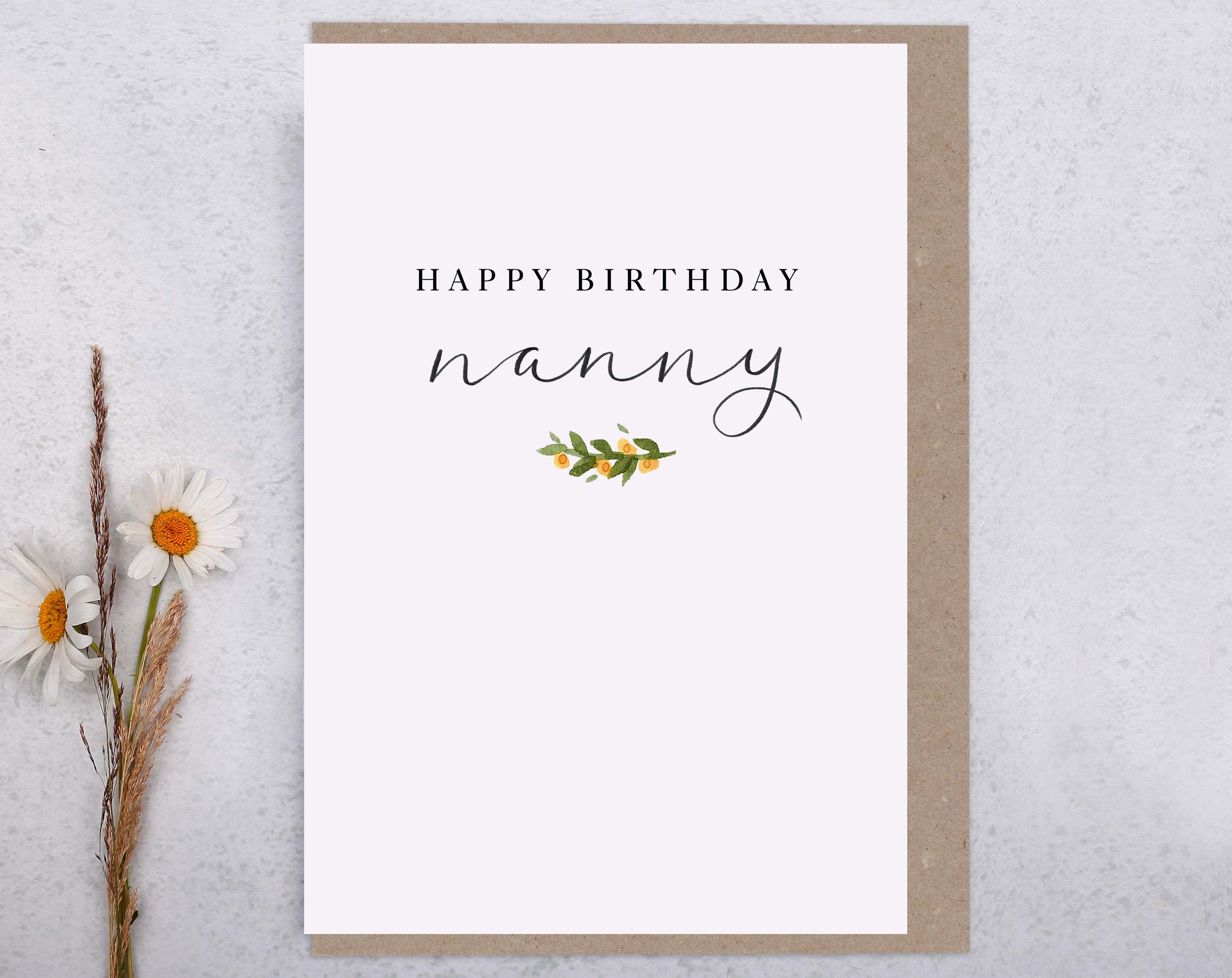 Happy Birthday Nanny Card. Greeting & Note Cards designed by Making Meadows
