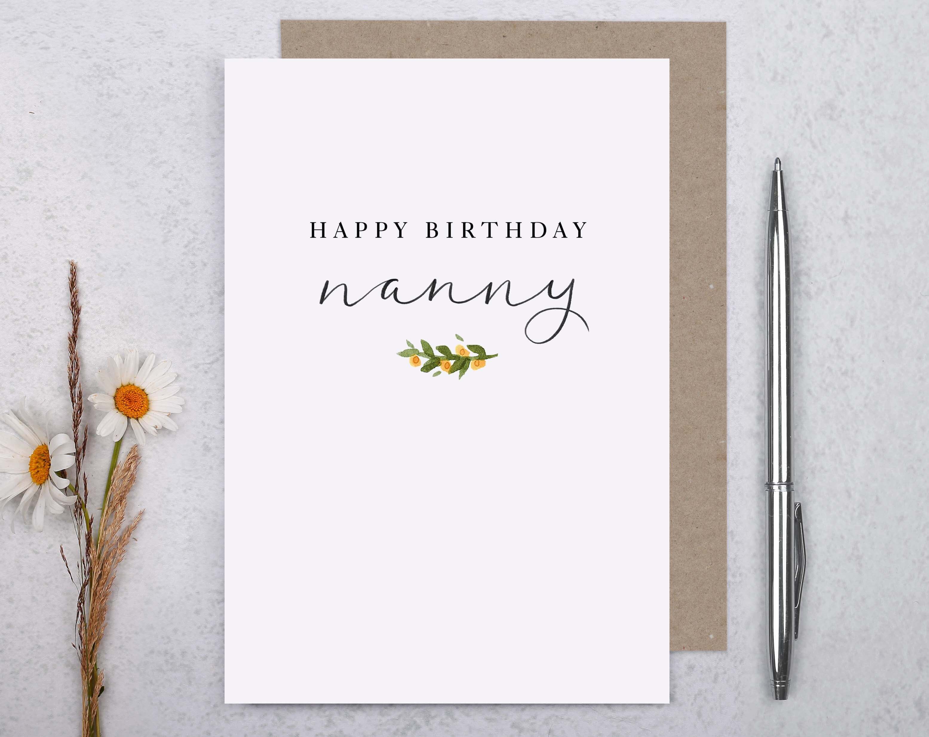 Happy Birthday Nanny Card. Greeting & Note Cards designed by Making Meadows