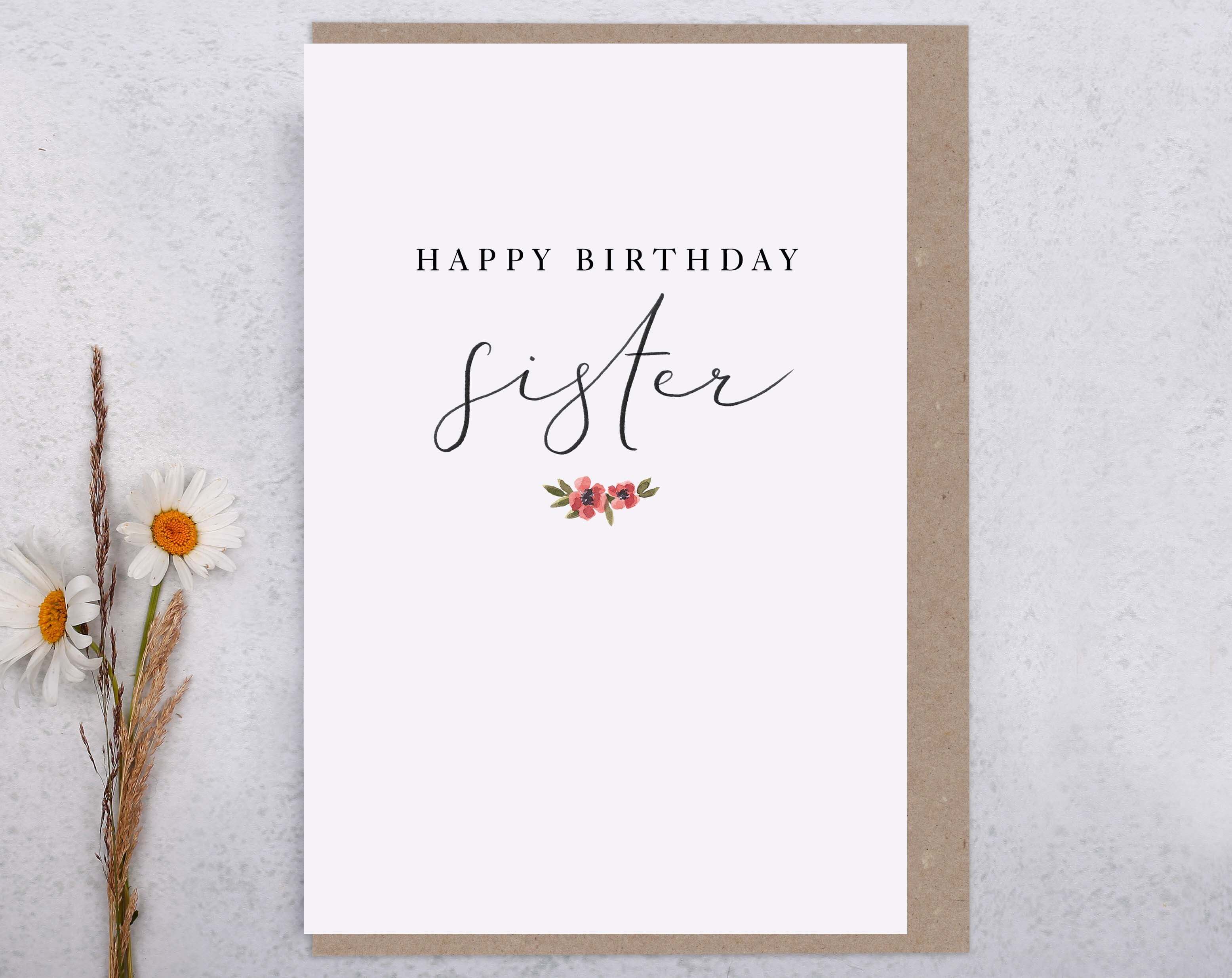 Happy Birthday Sister Card. Greeting & Note Cards designed by Making Meadows