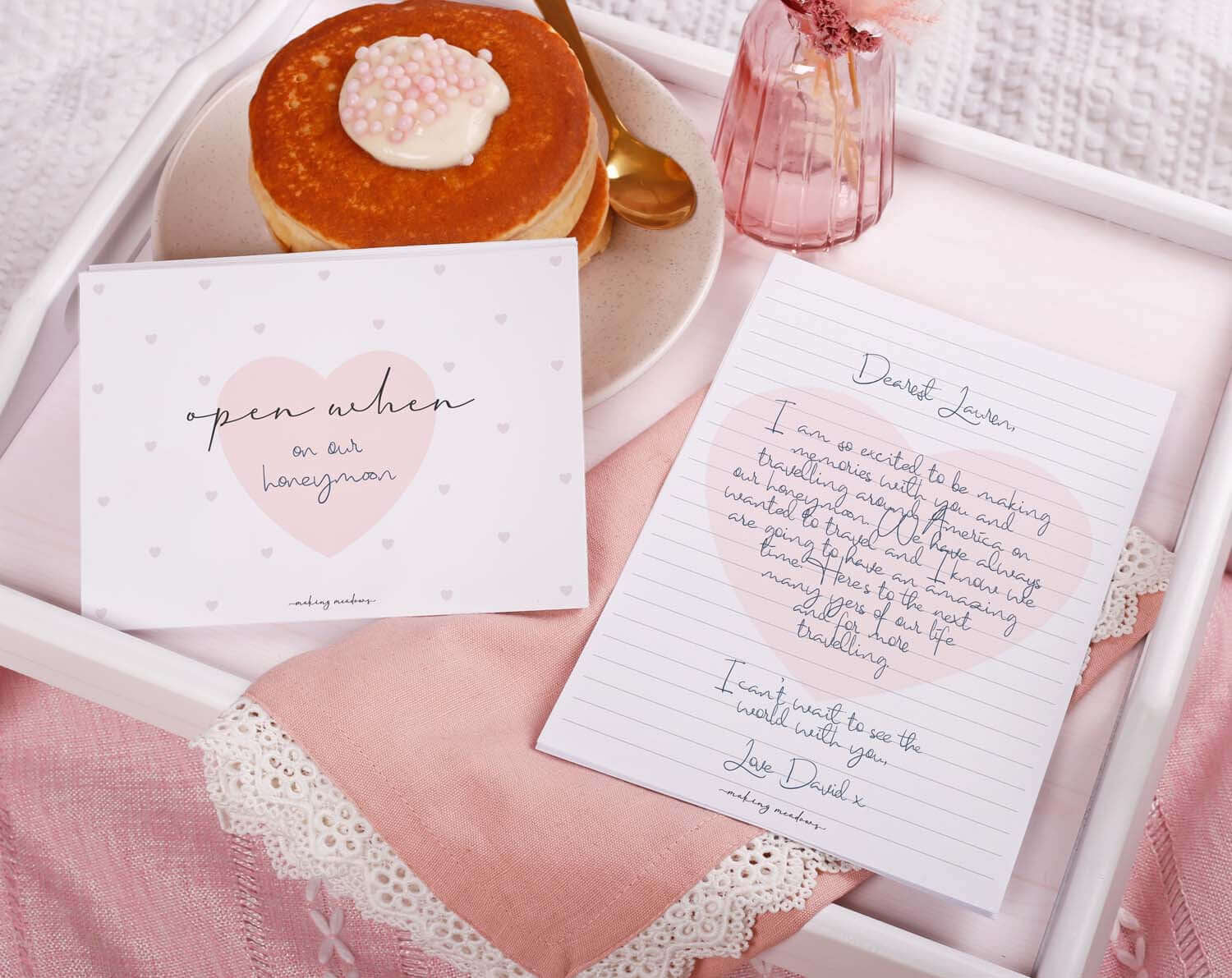 Heart Wedding Open When Envelopes. Stationery designed by Making Meadows