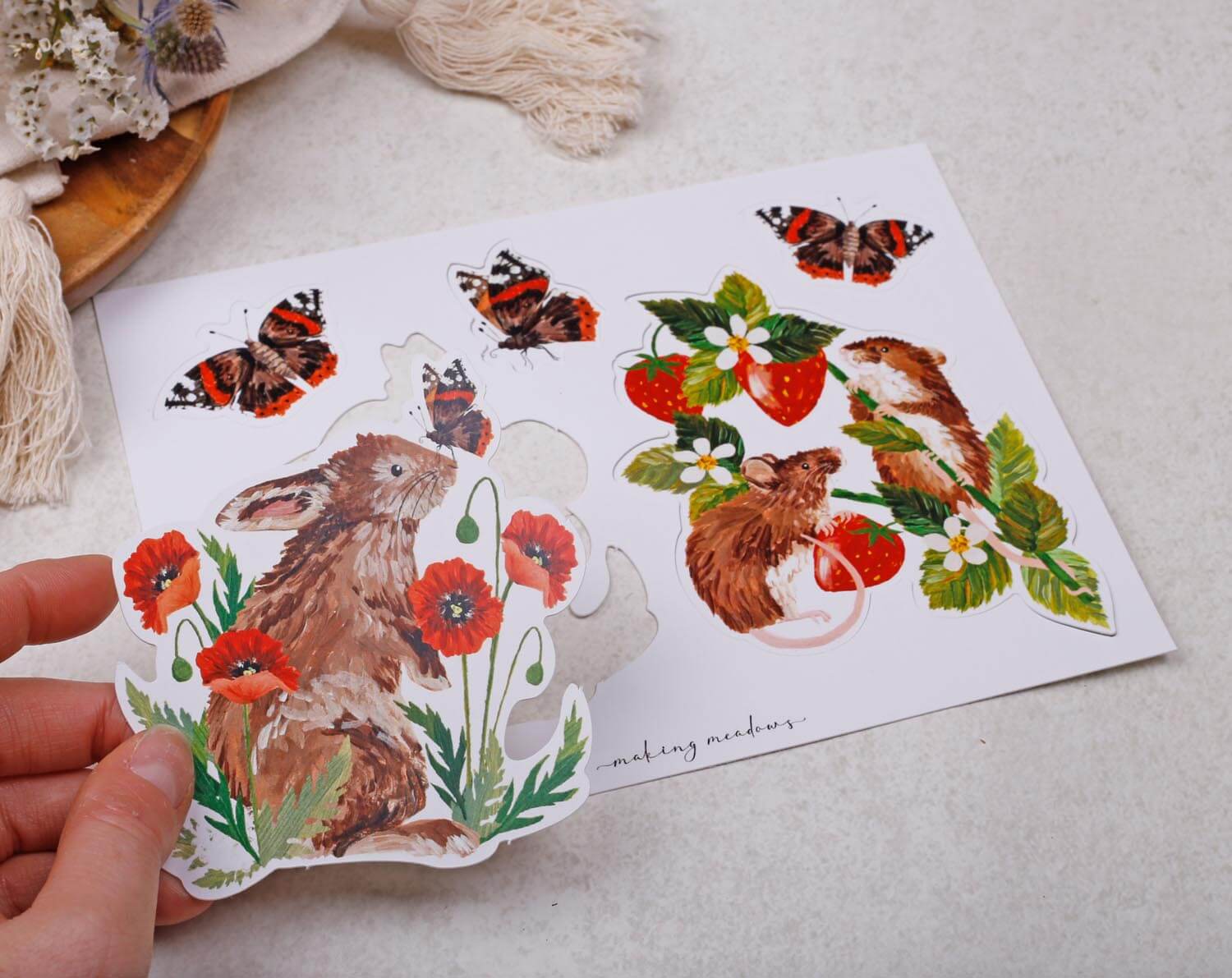 Hedgerow Make Your Own Greeting Card Kit. Craft Kits designed by Making Meadows