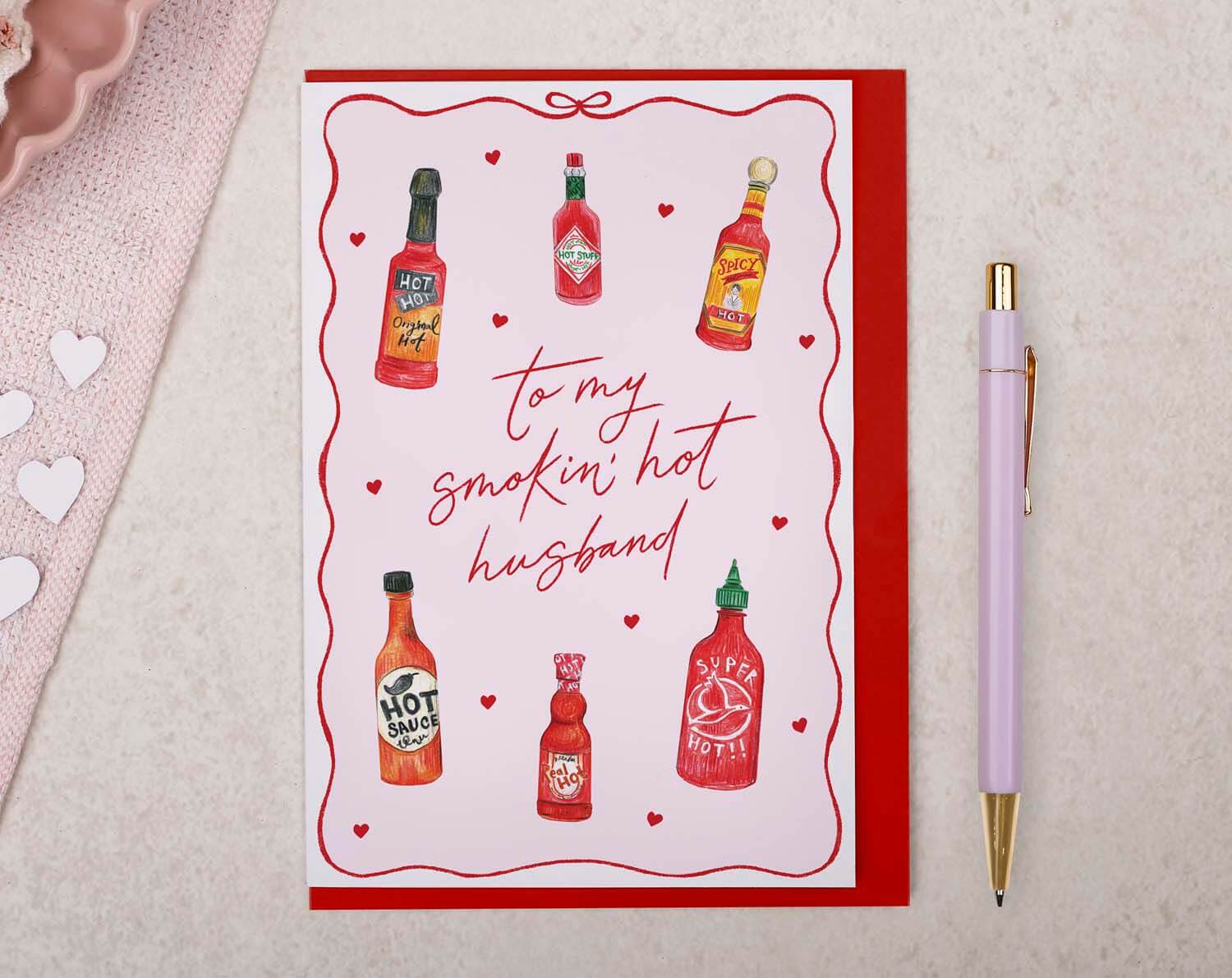Hot Sauce Valentines Card For Husband