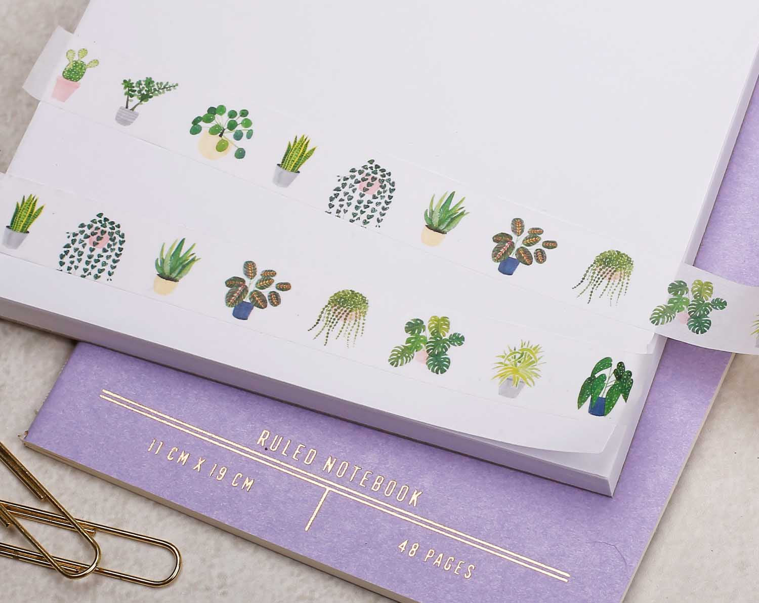 House Plant Washi Tape. Decorative Tape designed by Making Meadows