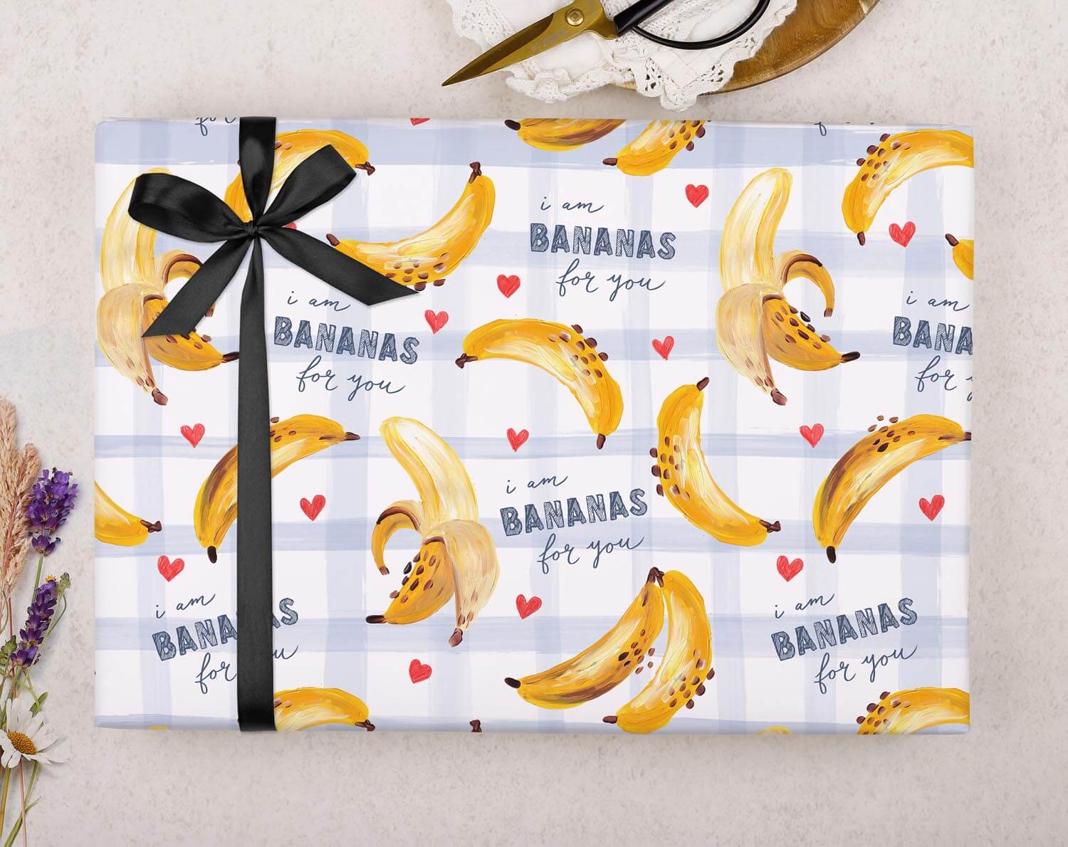 I Am Bananas For You Wrapping Paper. Wrapping Paper designed by Making Meadows