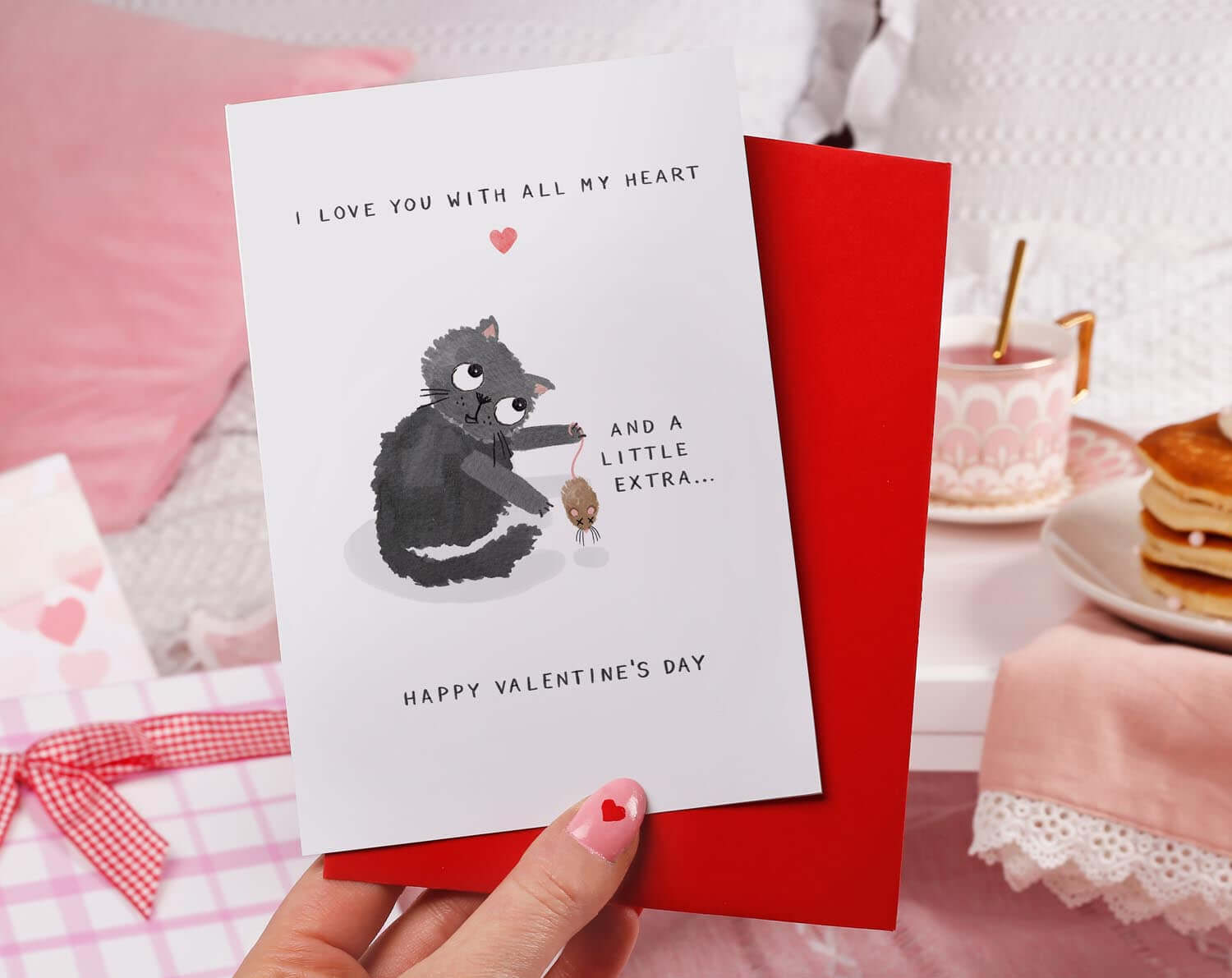 I Love You Cat Valentine Card. Greeting & Note Cards designed by Making Meadows