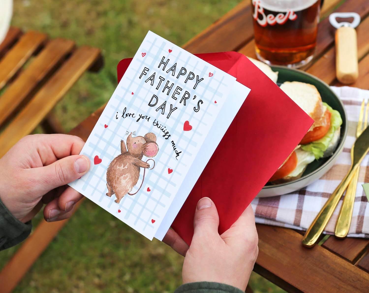 I Love You Thisss Much Father's Day Card. Greeting & Note Cards designed by Making Meadows
