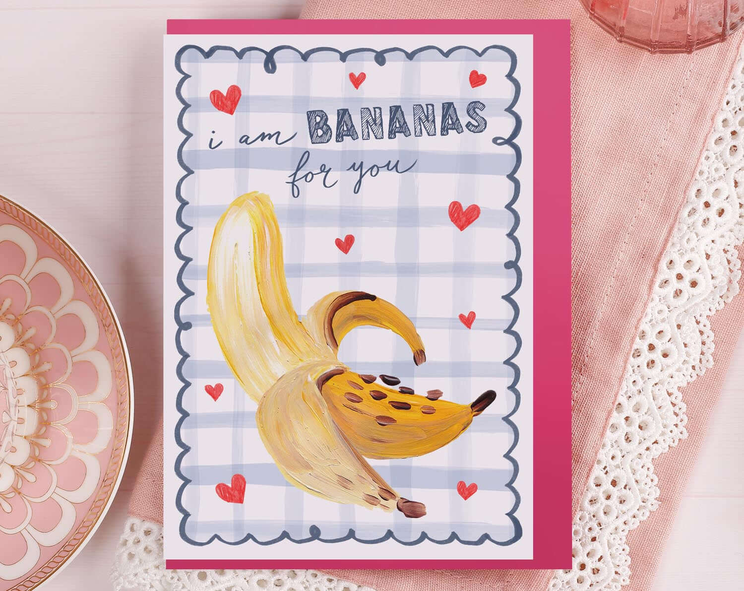 I am Bananas For You Valentine Card. Greeting & Note Cards designed by Making Meadows