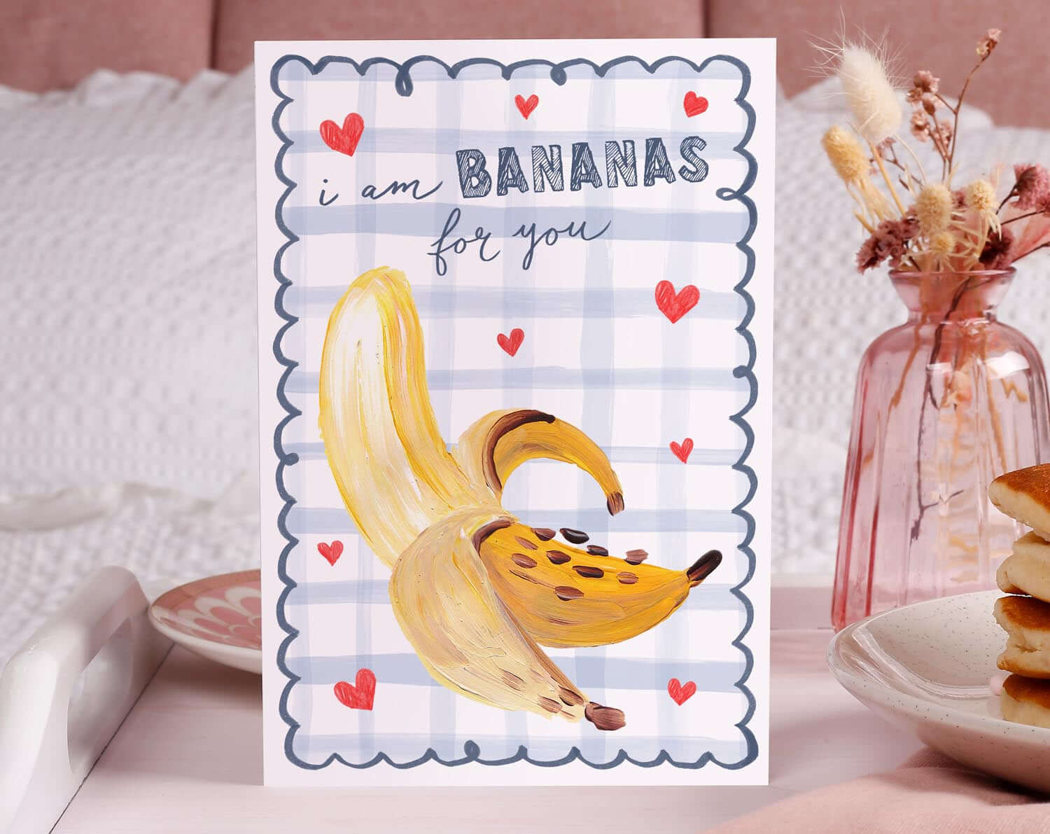 I am Bananas For You Valentine Card. Greeting & Note Cards designed by Making Meadows