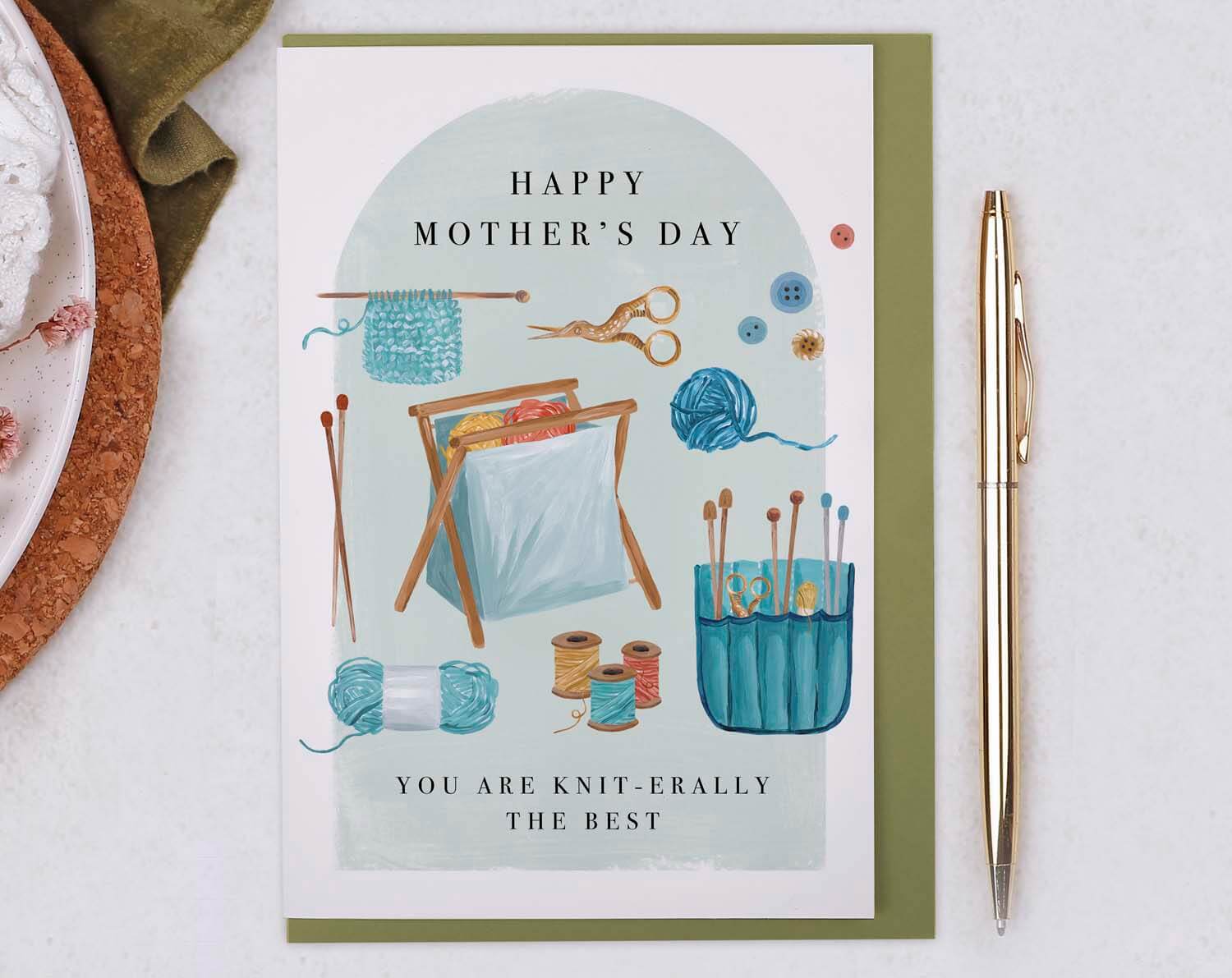 Knitting Mother's Day Card. Greeting & Note Cards designed by Making Meadows