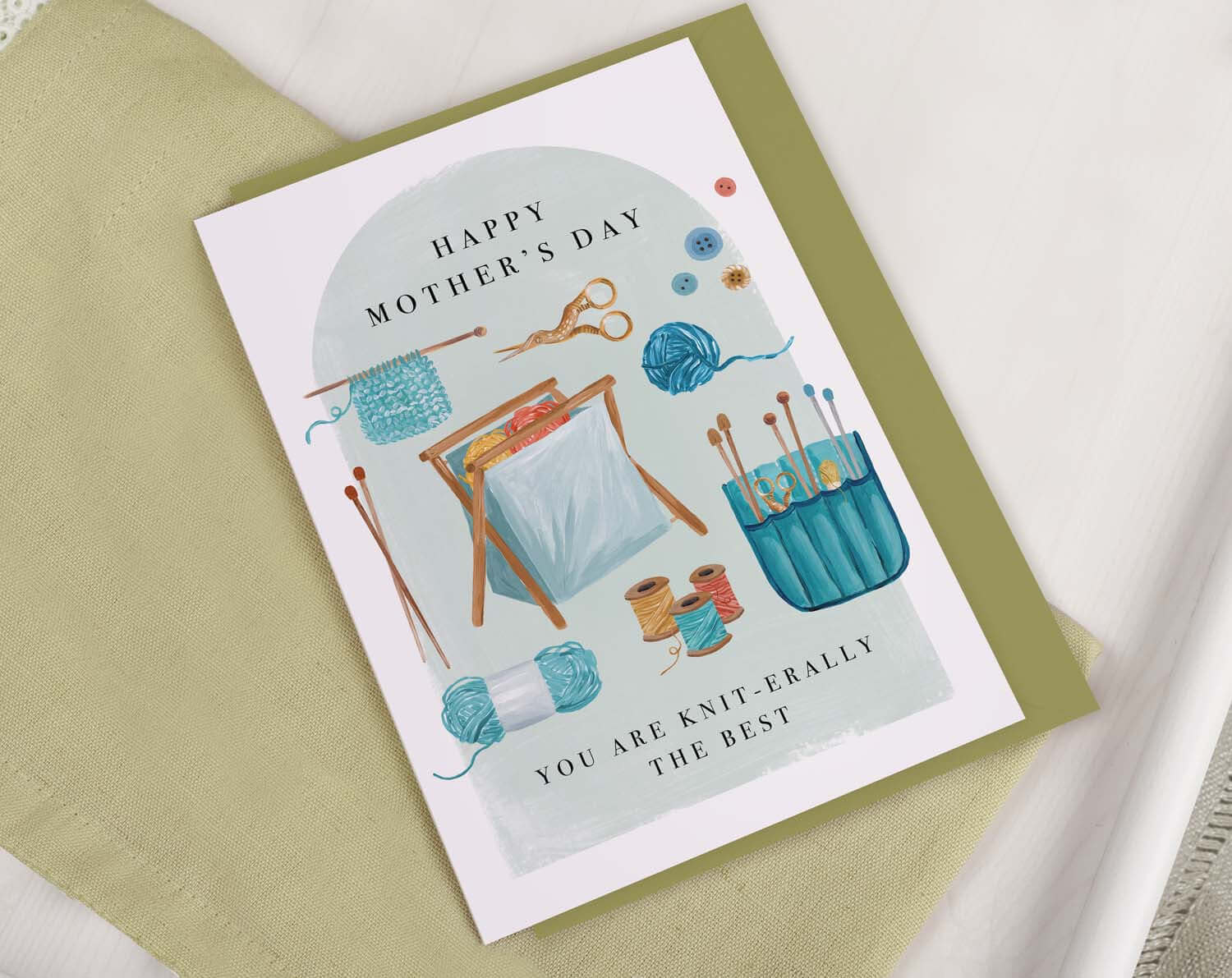 Knitting Mother's Day Card. Greeting & Note Cards designed by Making Meadows