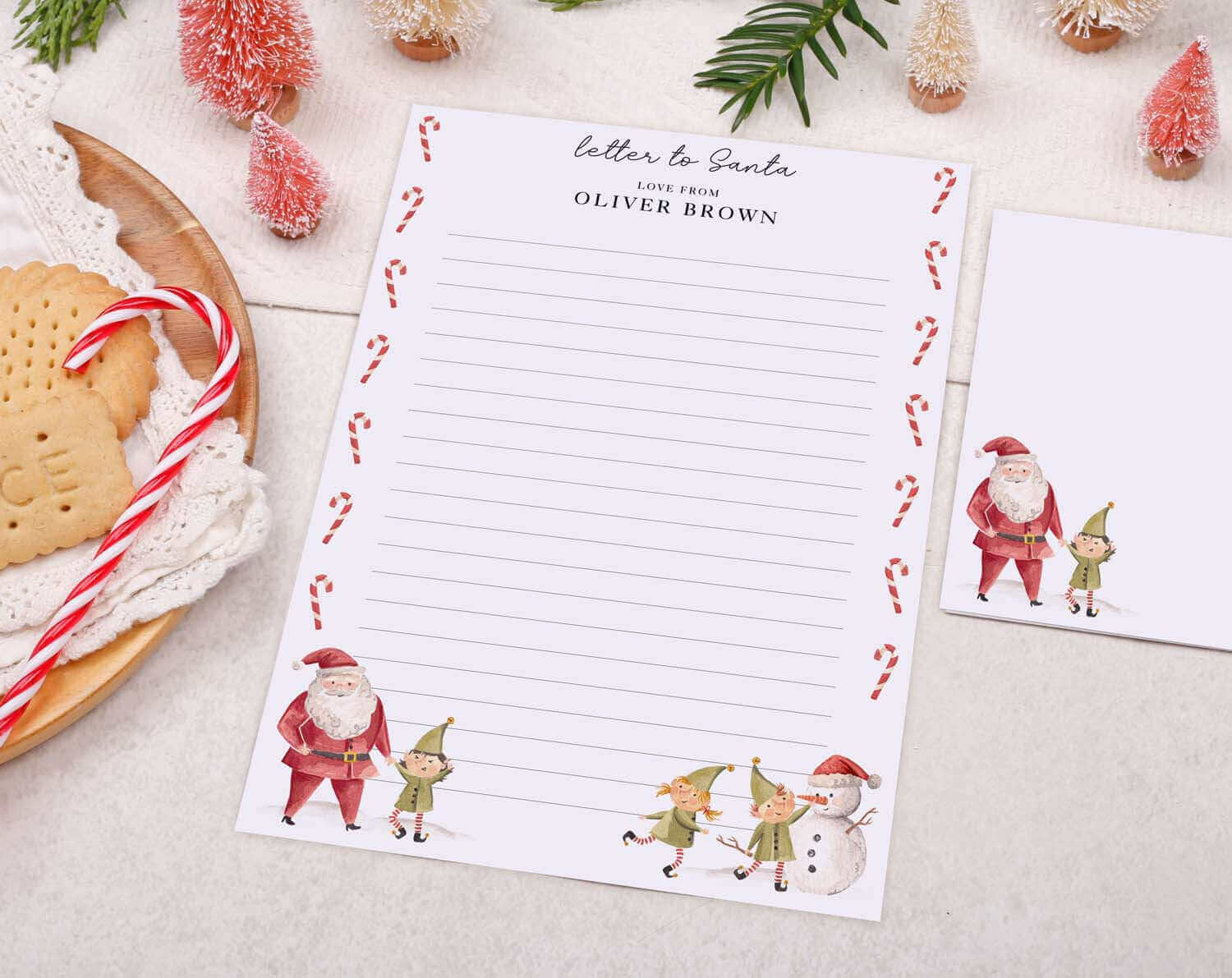 Elf Personalised Letter To Santa With Prompts designed by Making Meadows