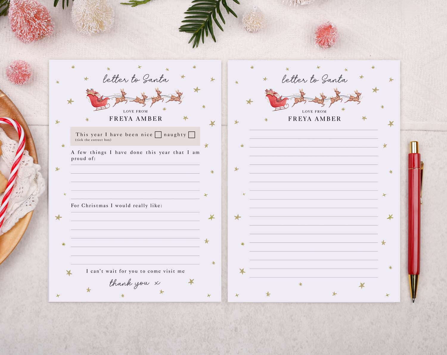 Sleigh Personalised Letter To Santa designed by Making Meadows