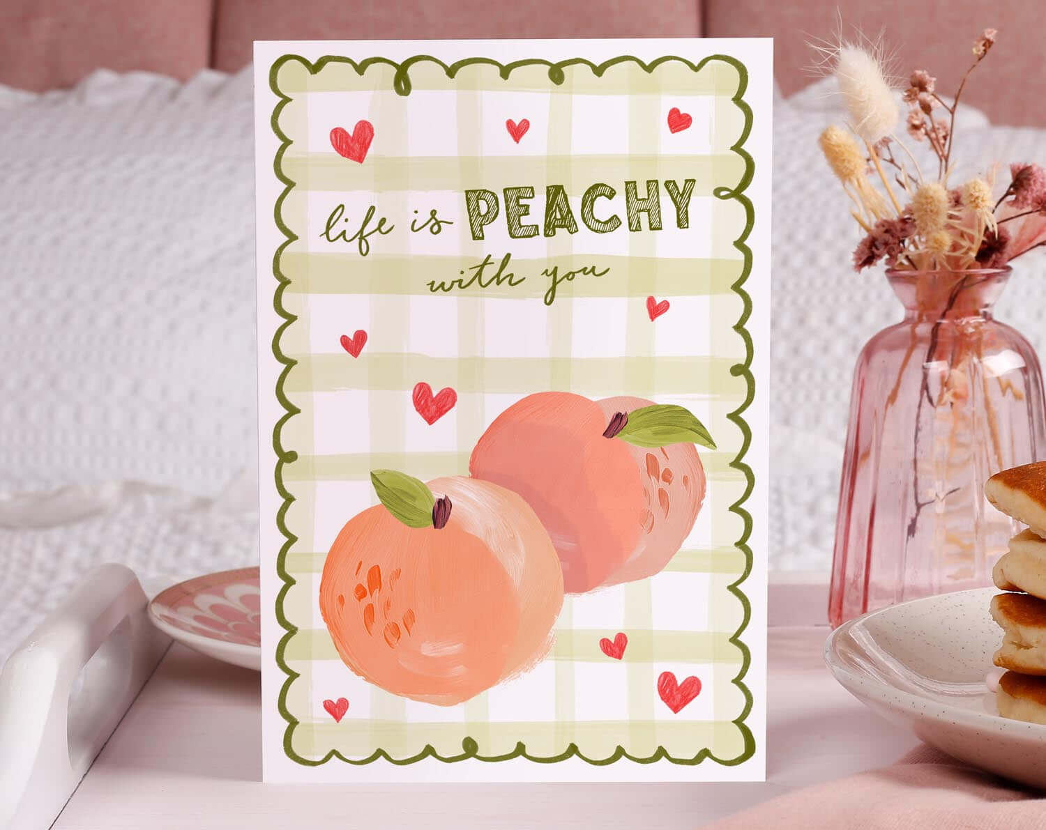 Life Is Peachy With You Valentine Card. Greeting & Note Cards designed by Making Meadows