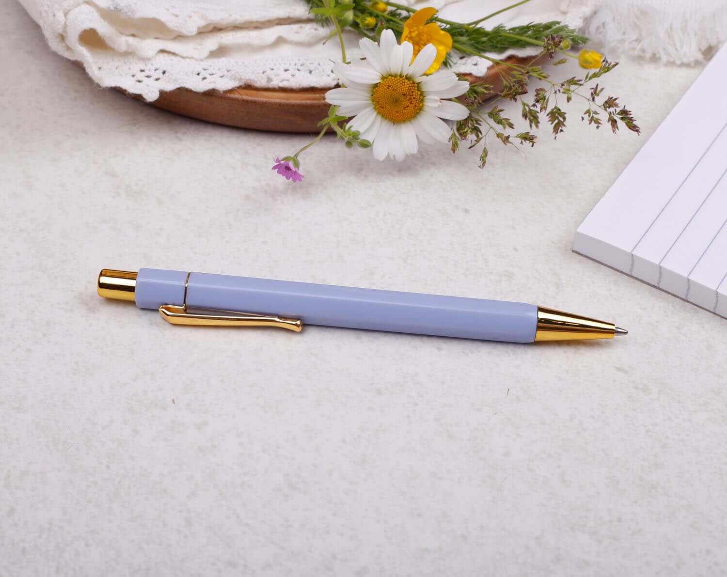 Lilac & Gold Ballpoint Pen. Pens designed by Making Meadows