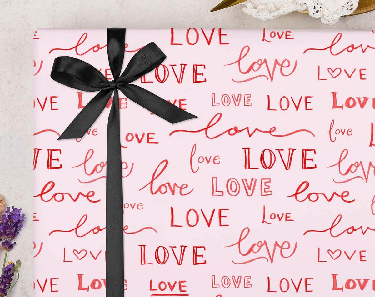 Love Anniversary Wrapping Paper