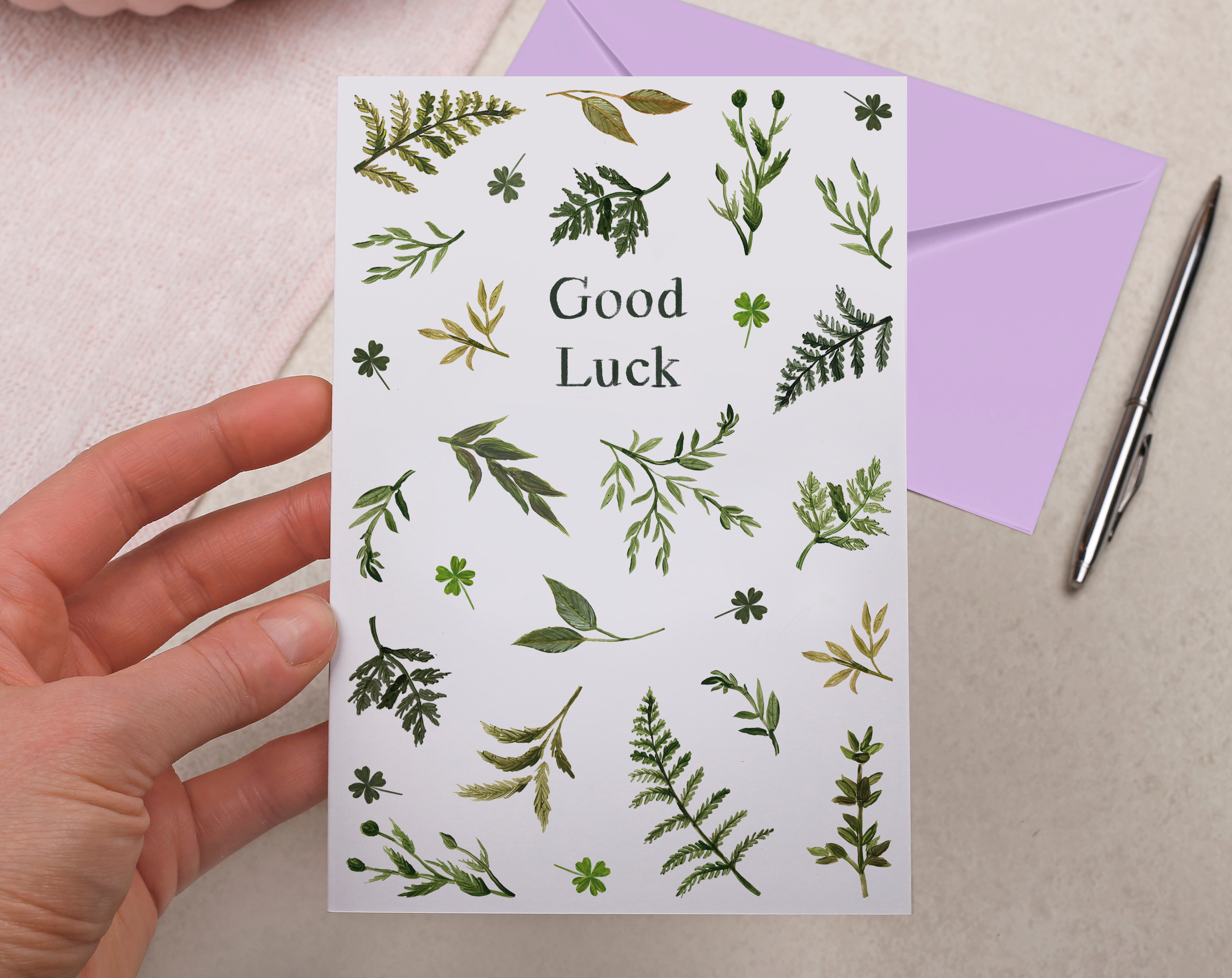 Meadow Flowers Good Luck Card. Greeting & Note Cards designed by Making Meadows