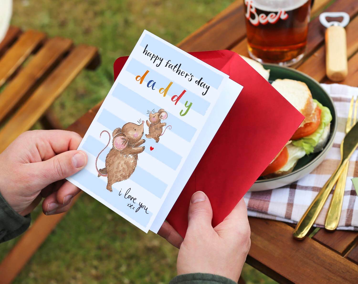 Mouse Father's Day Card For Daddy. Greeting & Note Cards designed by Making Meadows