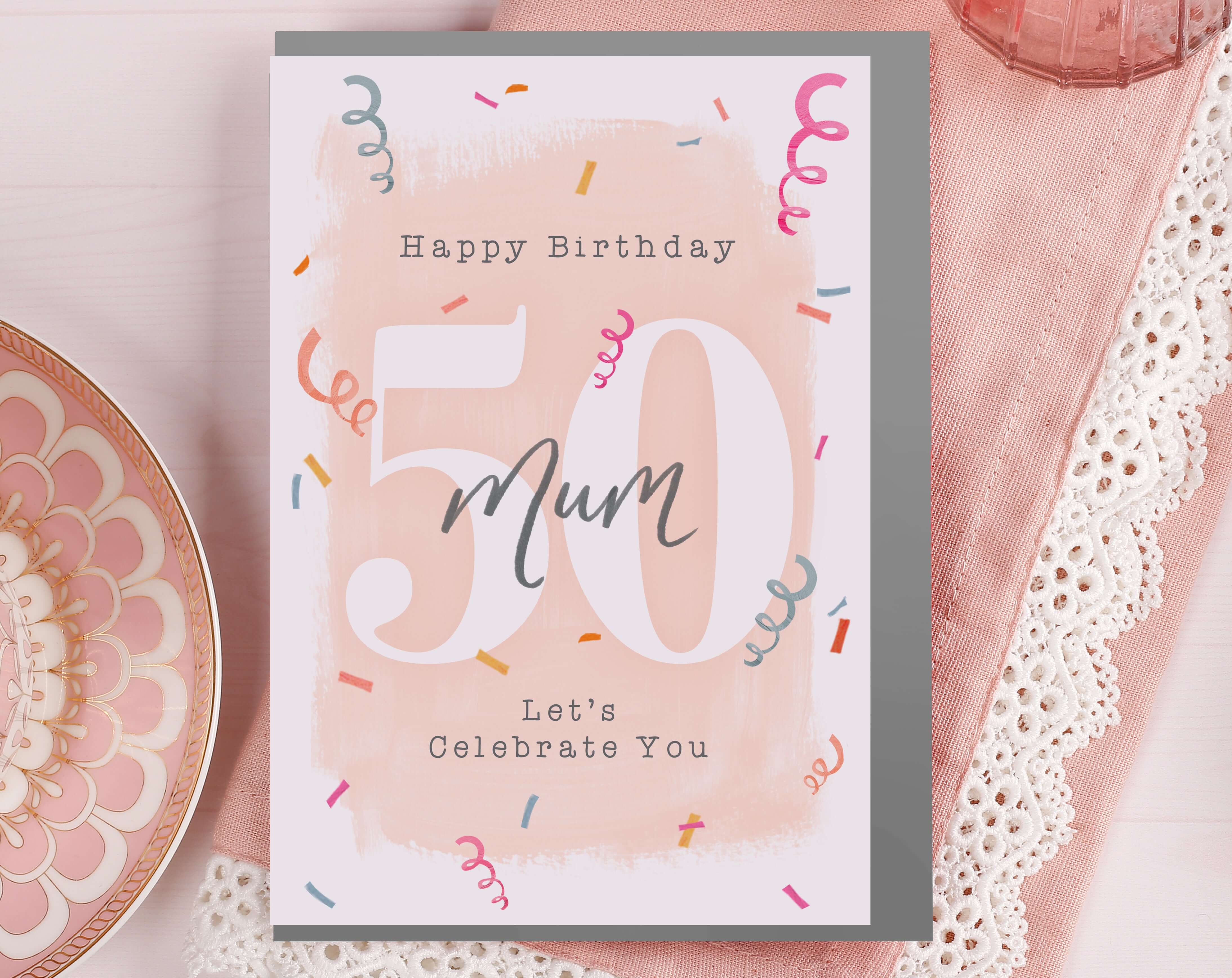 Mum 50th Birthday Card. Greeting & Note Cards designed by Making Meadows