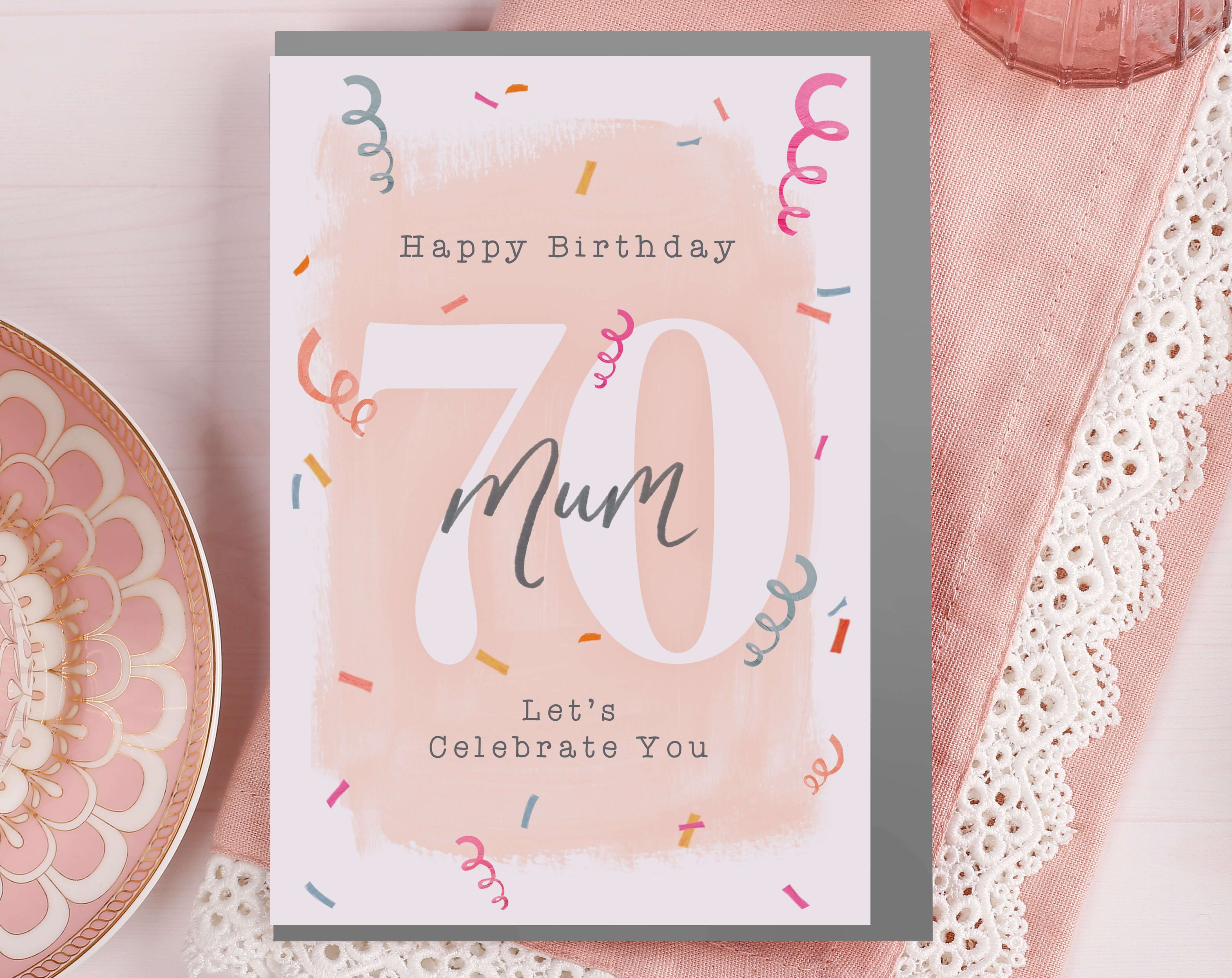 Mum 70th Birthday Card. Greeting & Note Cards designed by Making Meadows