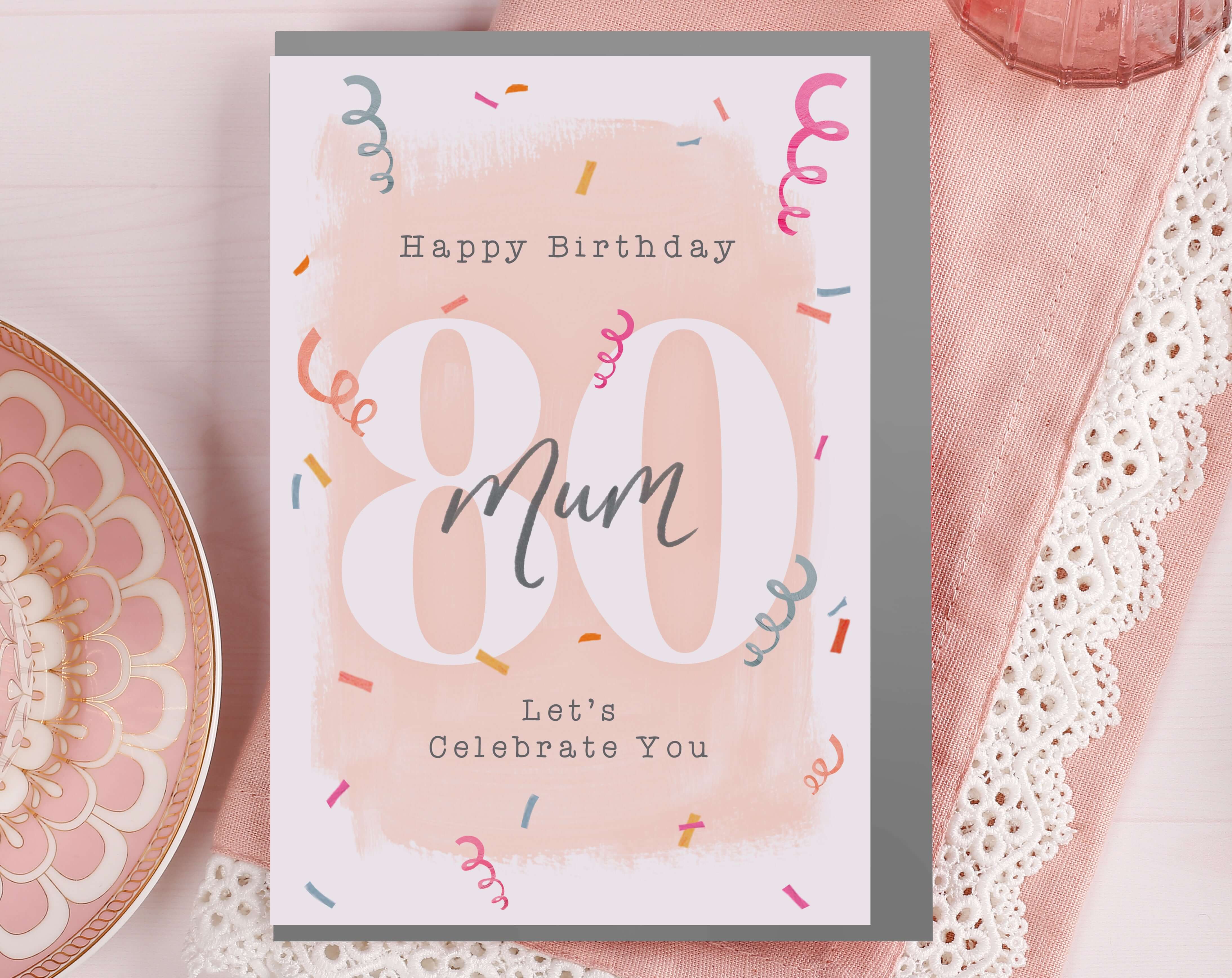 Mum 80th Birthday Card. Greeting & Note Cards designed by Making Meadows