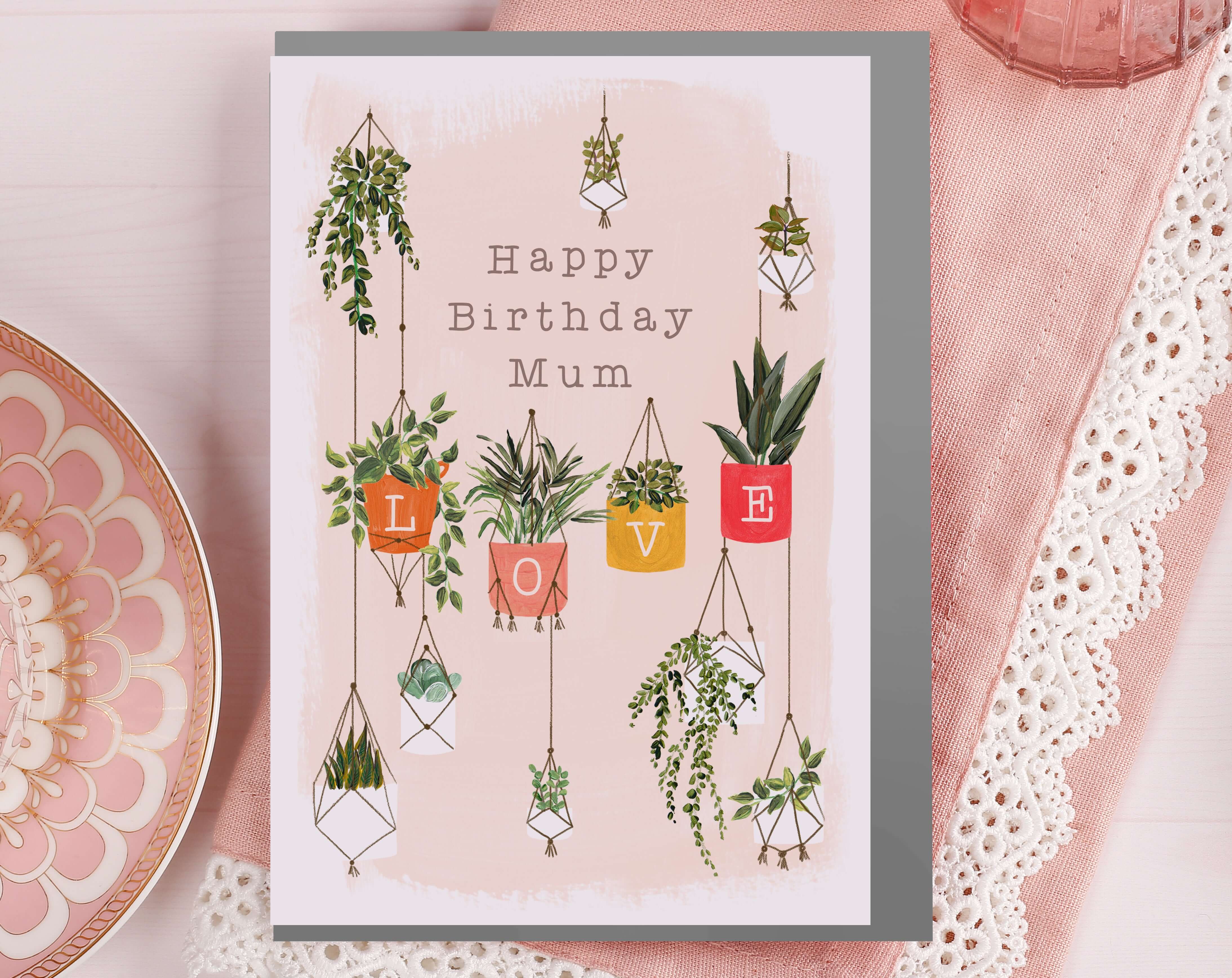Mum Love Happy Birthday Card. Greeting & Note Cards designed by Making Meadows