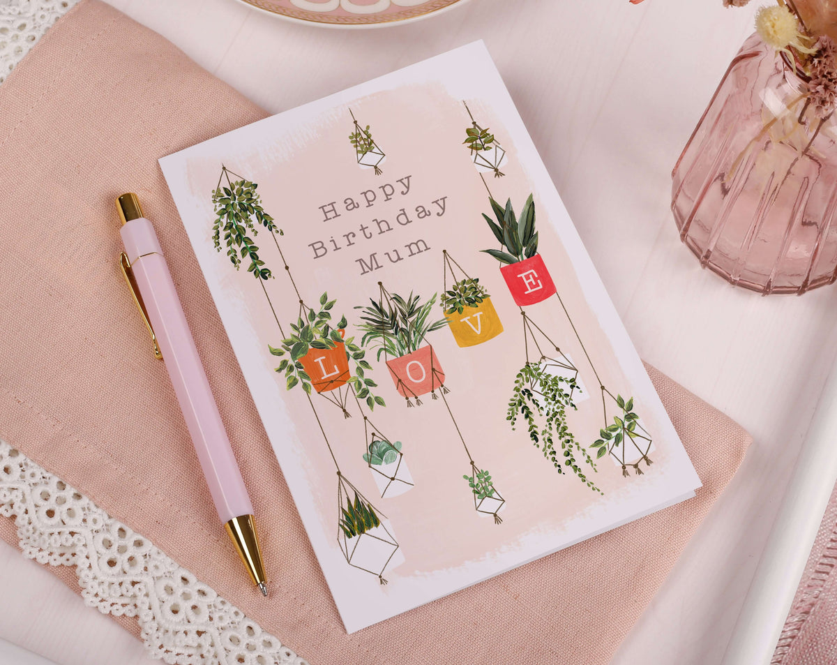 Mum Love Happy Birthday Card | Small Batch Cards Made in UK – Making ...