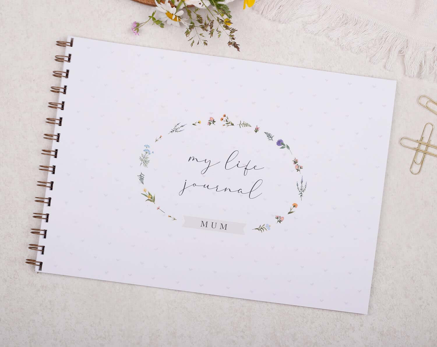 Mum's Life Journal. Stationery designed by Making Meadows